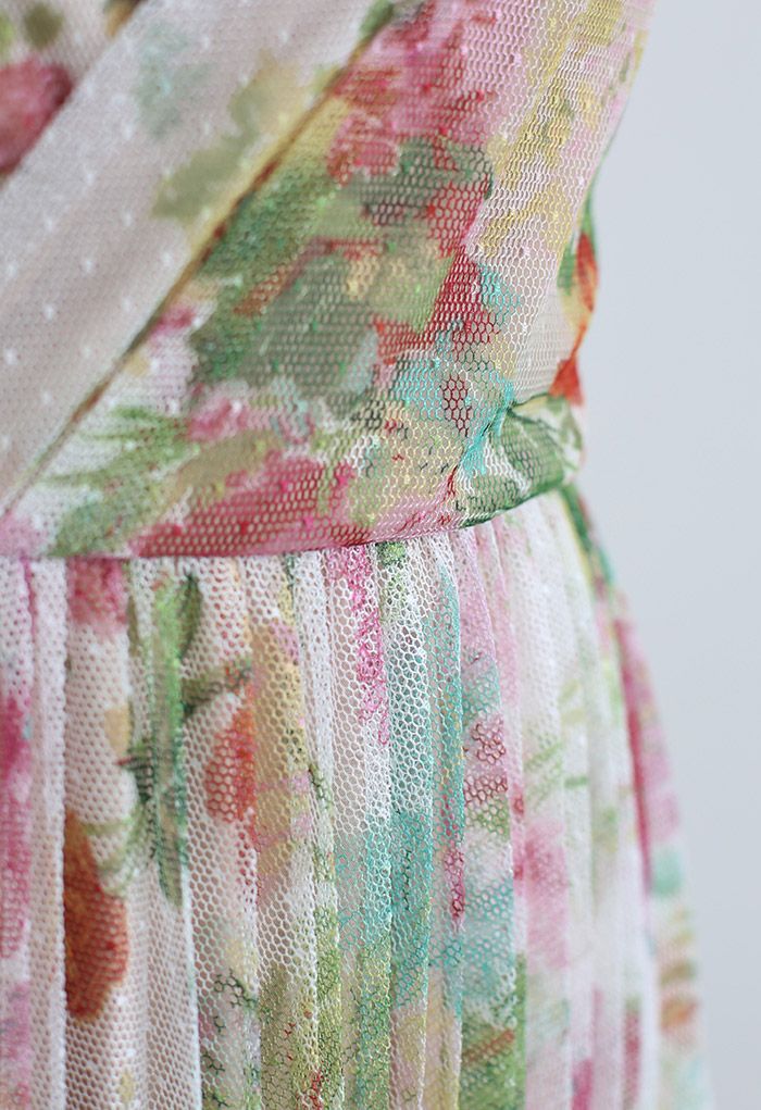 Robe caraco en maille plissée Spring Break Wrap