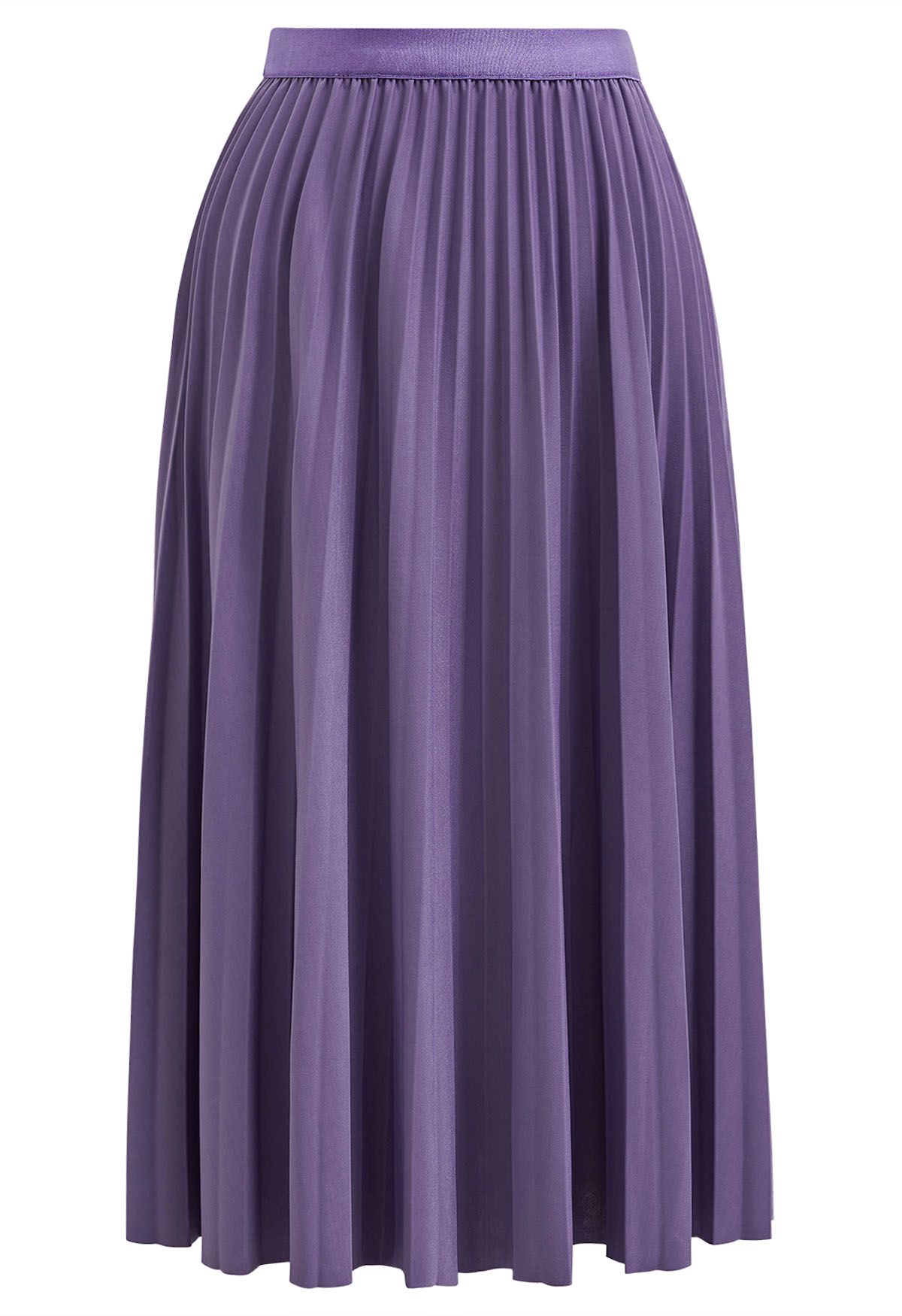 Jupe mi-longue plissée Simplicity en violet