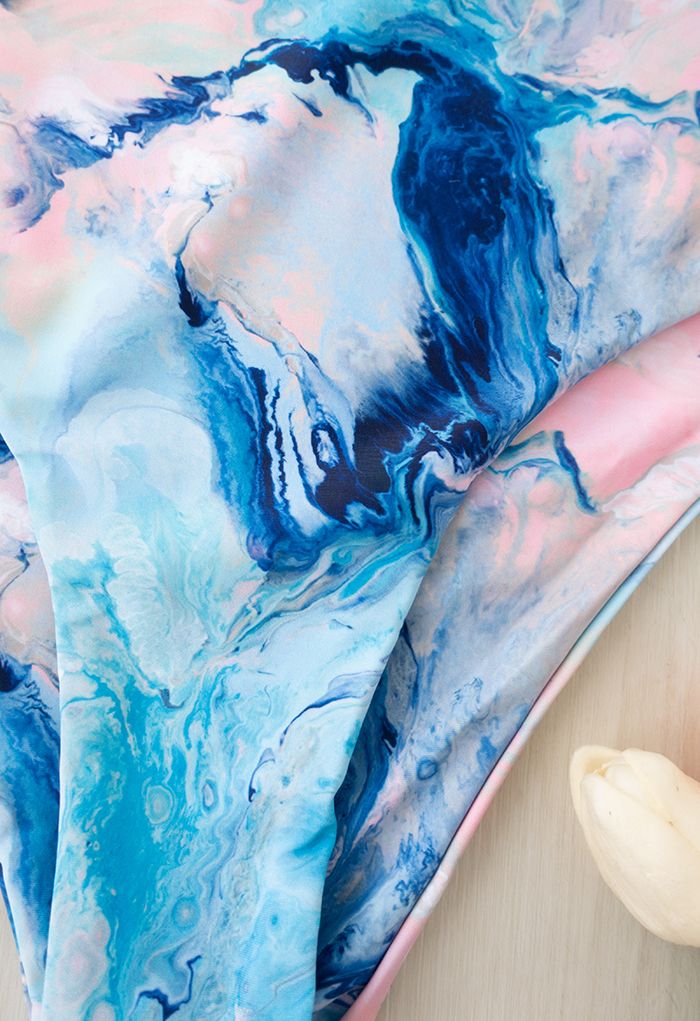 Ensemble de bikini cami peinture à l'huile rétro