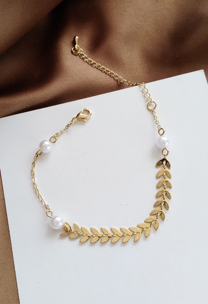 Bracelet de perles en forme de blé