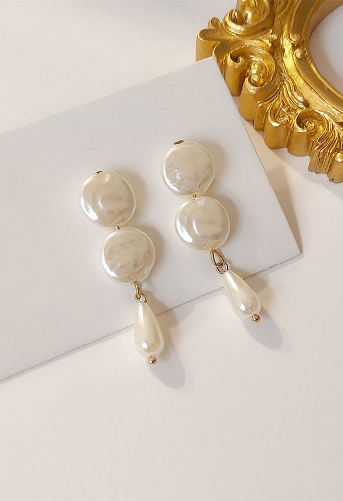 Pendants d'oreilles baroques avec perles distinctives