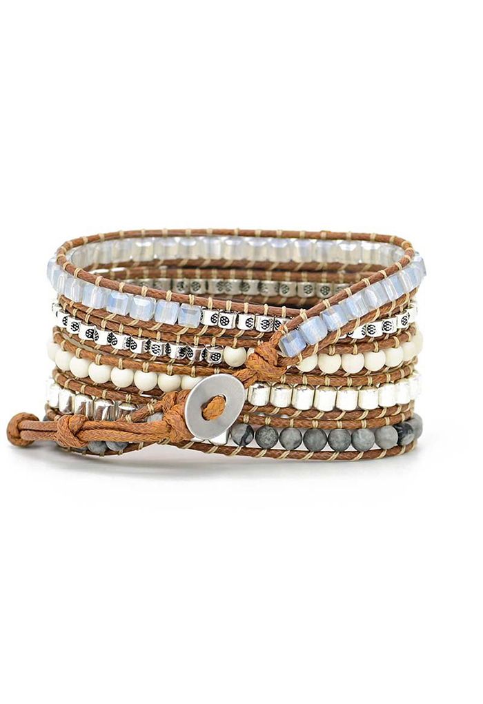 Bracelet de montre tendance à tissage multi-perles