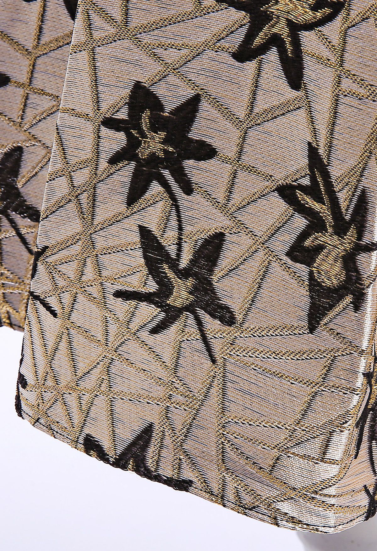 Robe plissée en jacquard feuille à volants avec nœud papillon pour filles en noir