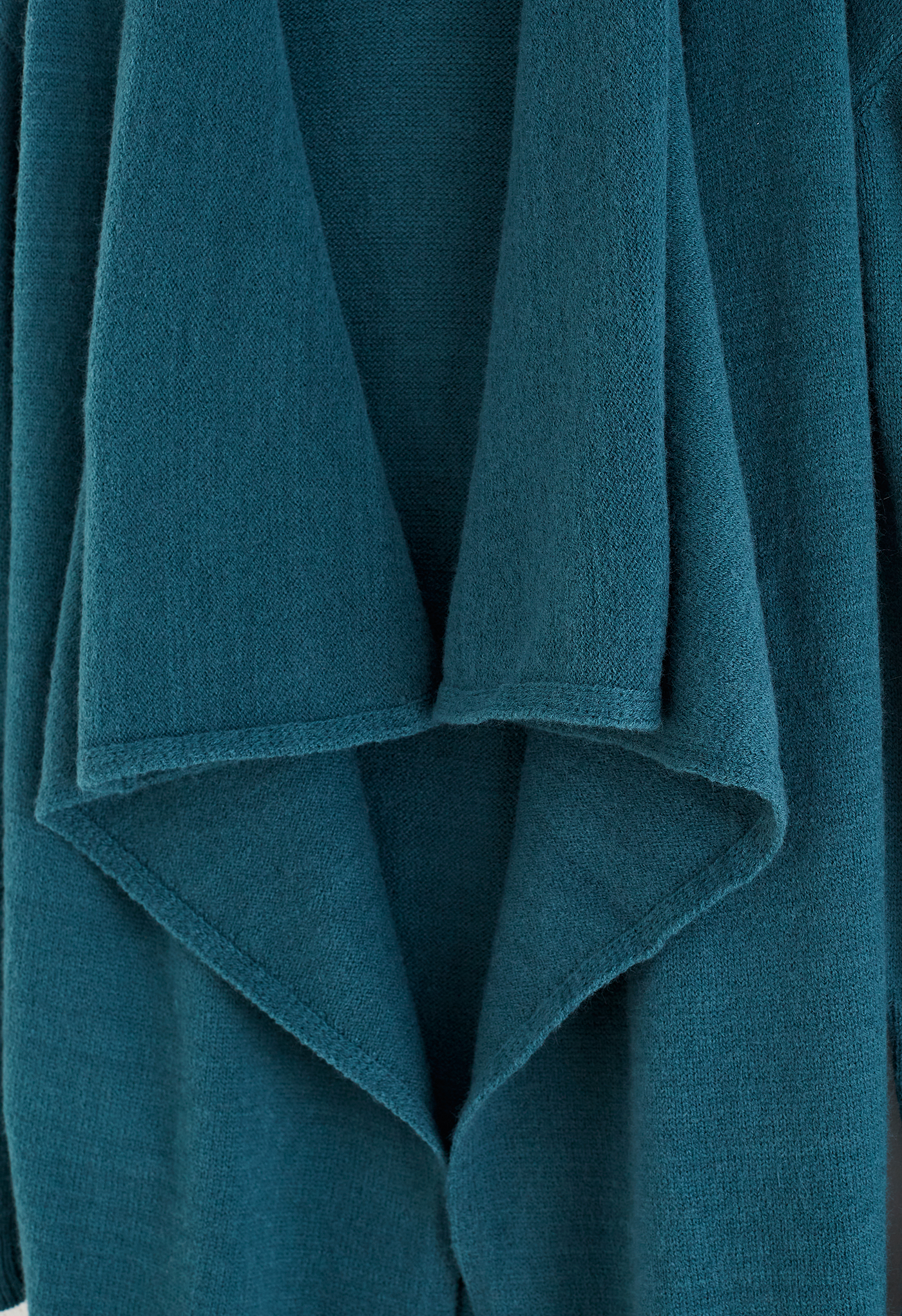 Cardigan long en tricot cascade en bleu sarcelle