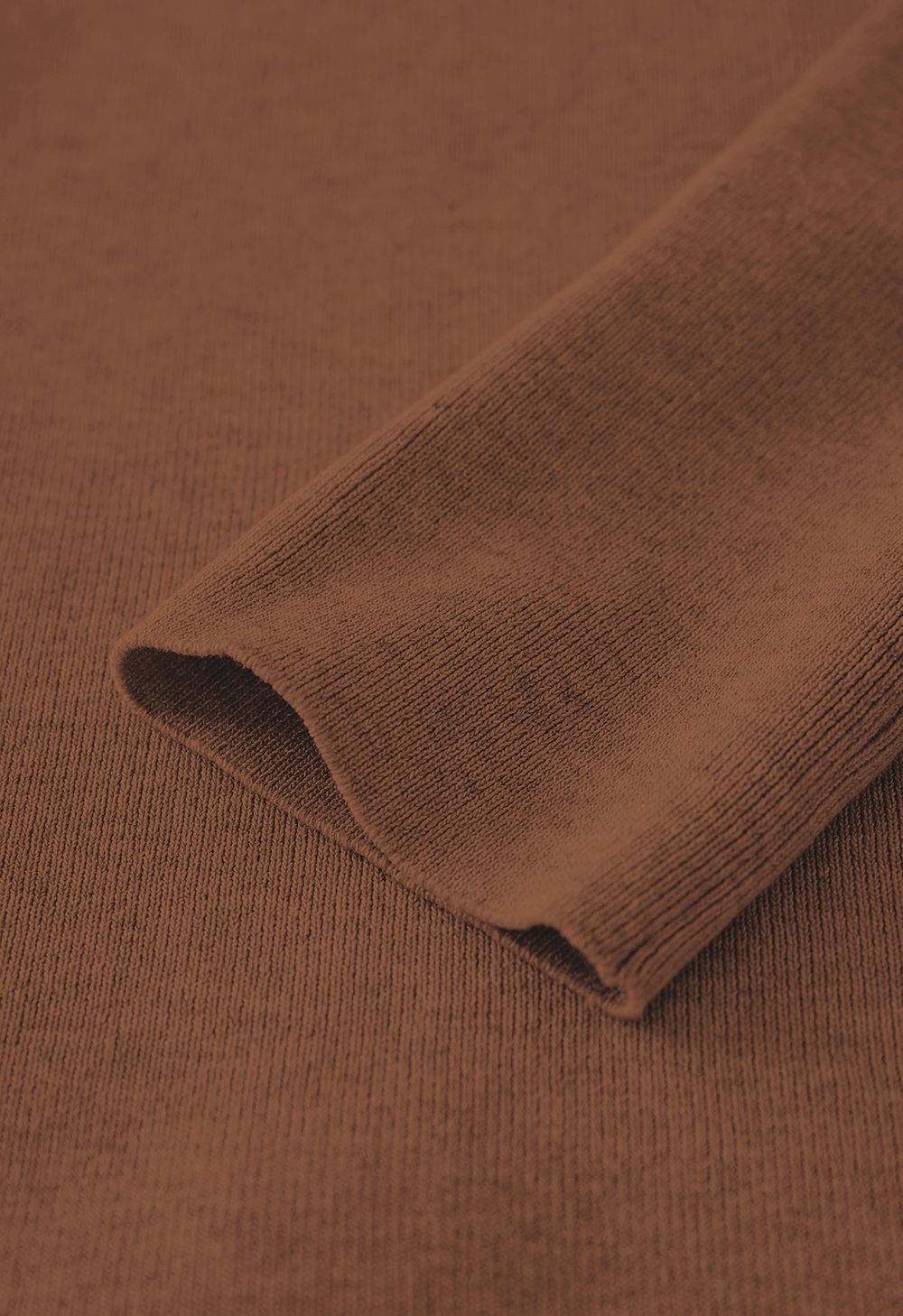 Cardigan en tricot à taille nouée à revers larges en marron