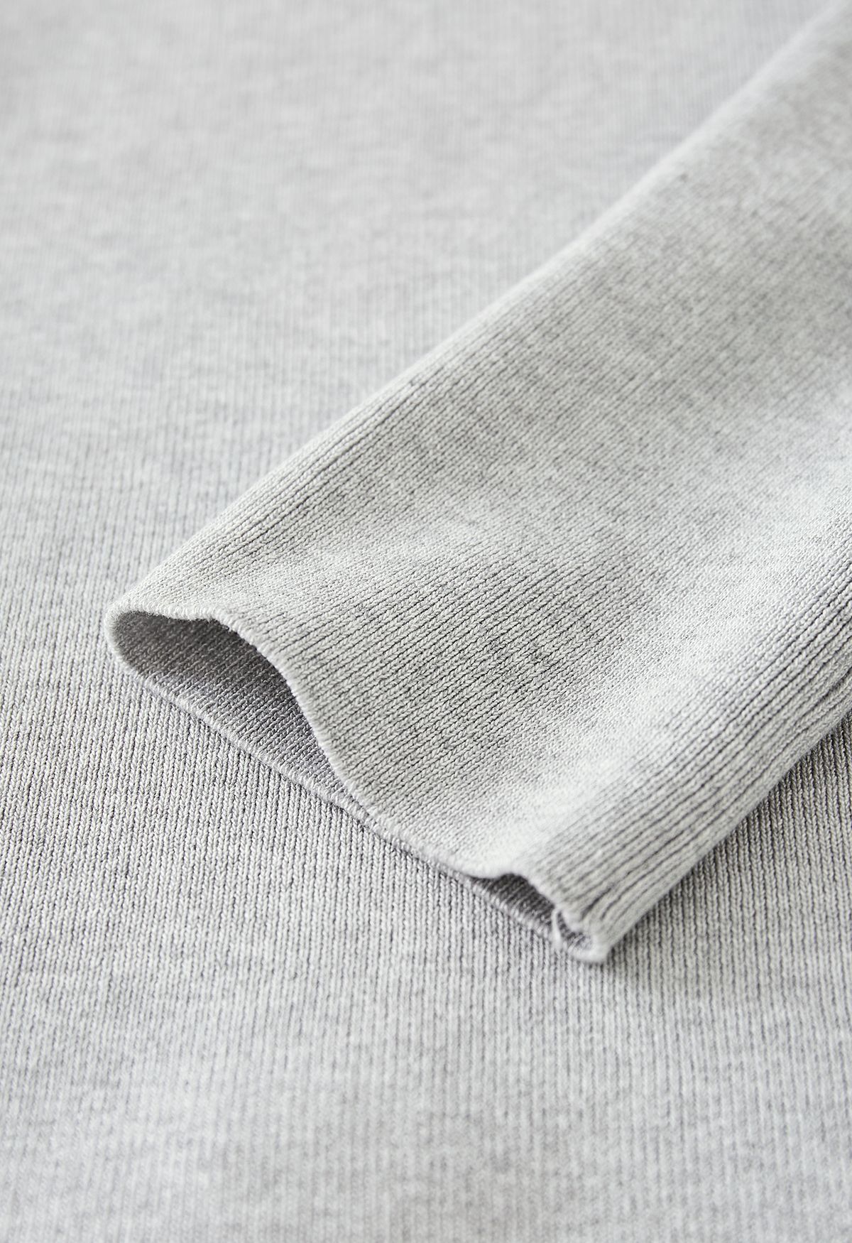Cardigan en tricot à taille nouée à revers larges en gris