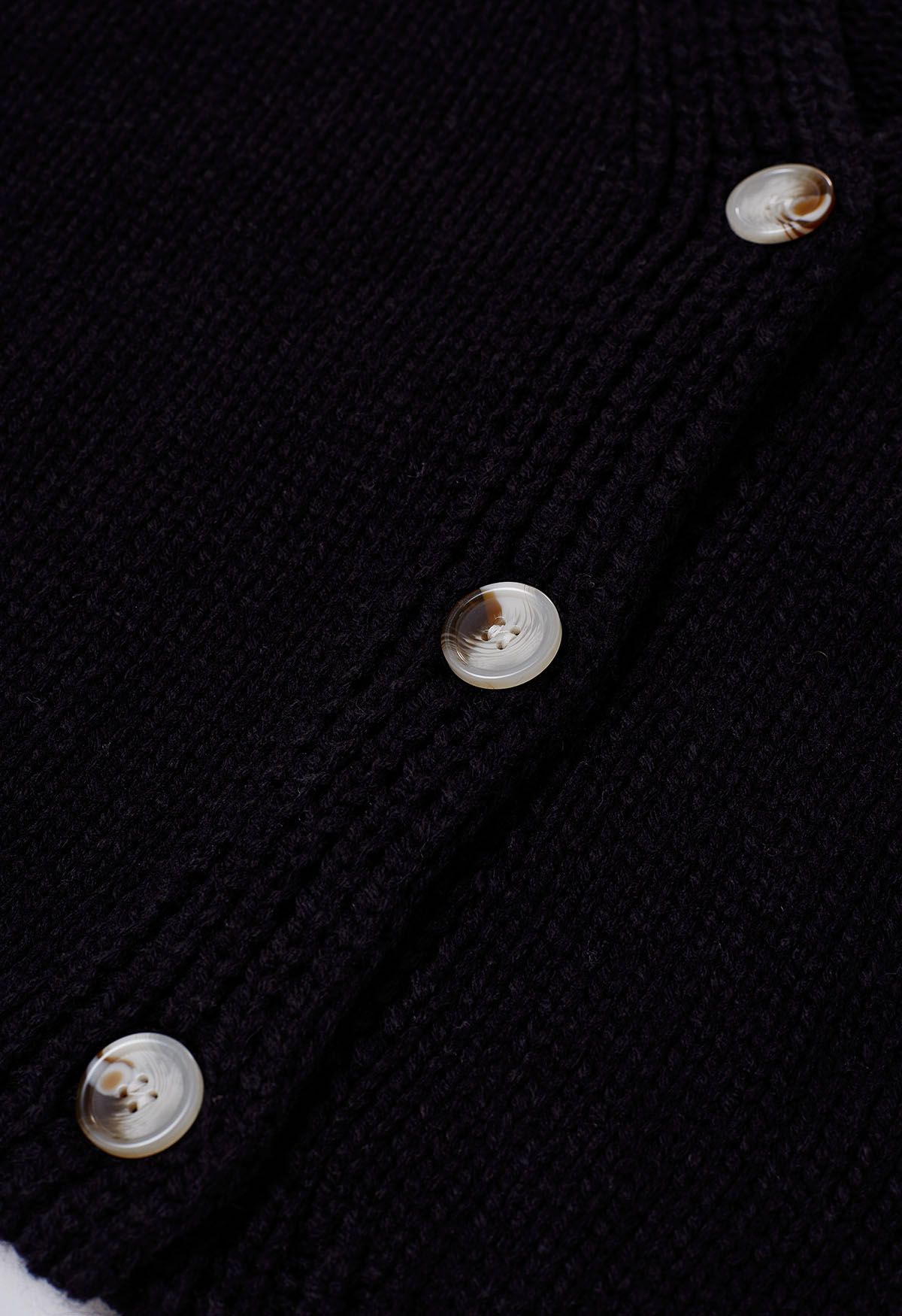 Cardigan en tricot boutonné sur le devant avec patch citrouille