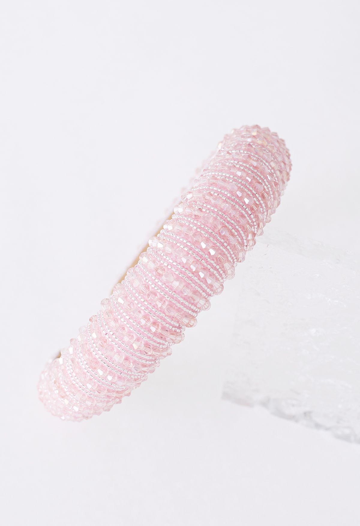 Bandeau en cristal avec strass complet en rose