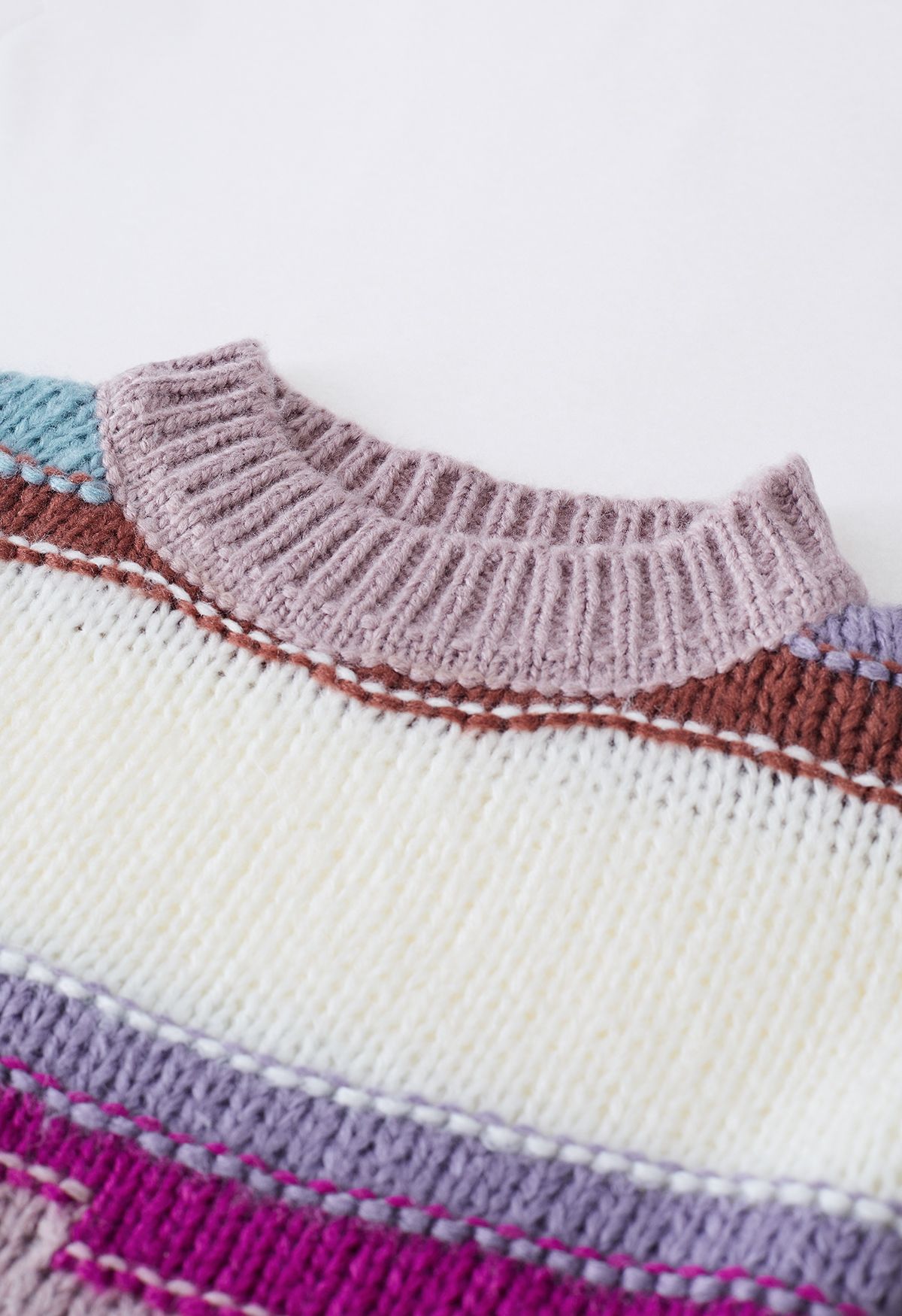 Palette de couleurs Pull en tricot à épaules tombantes