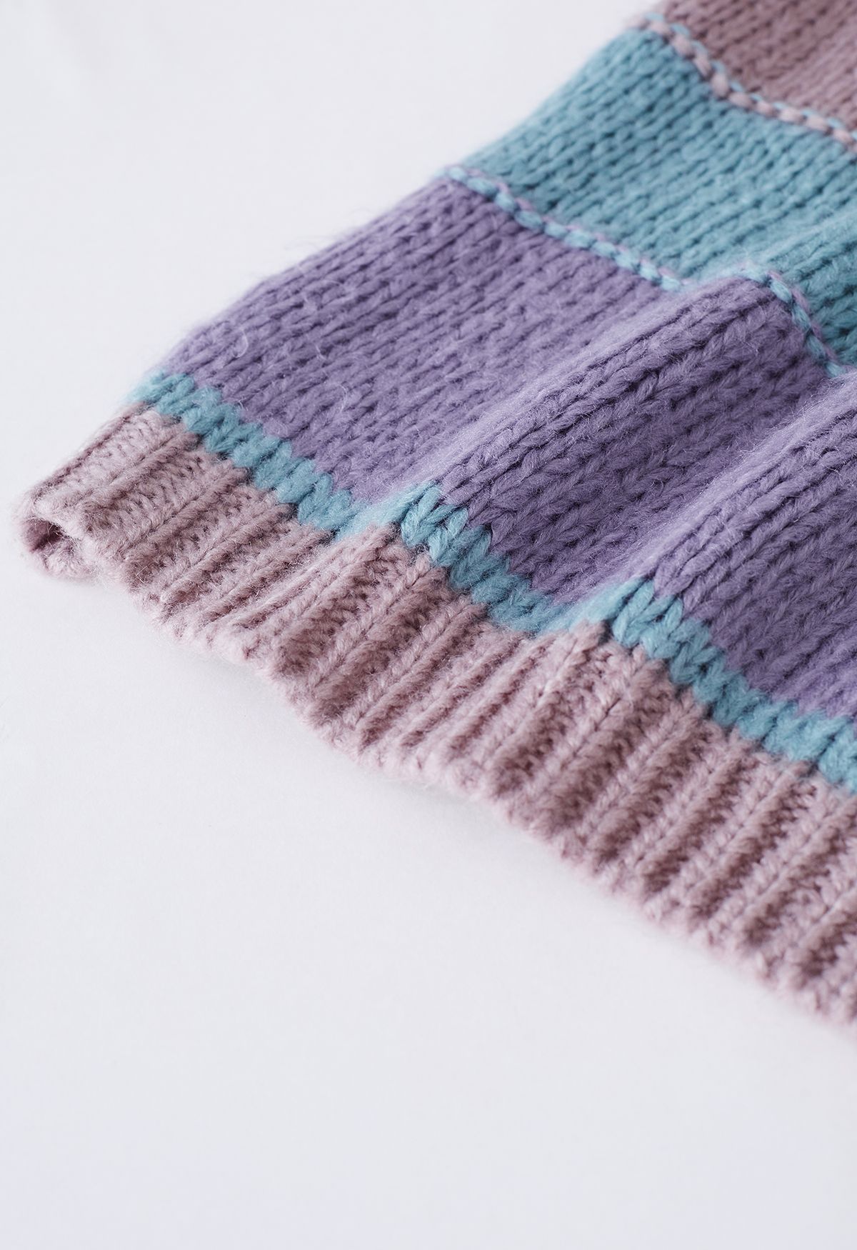 Palette de couleurs Pull en tricot à épaules tombantes