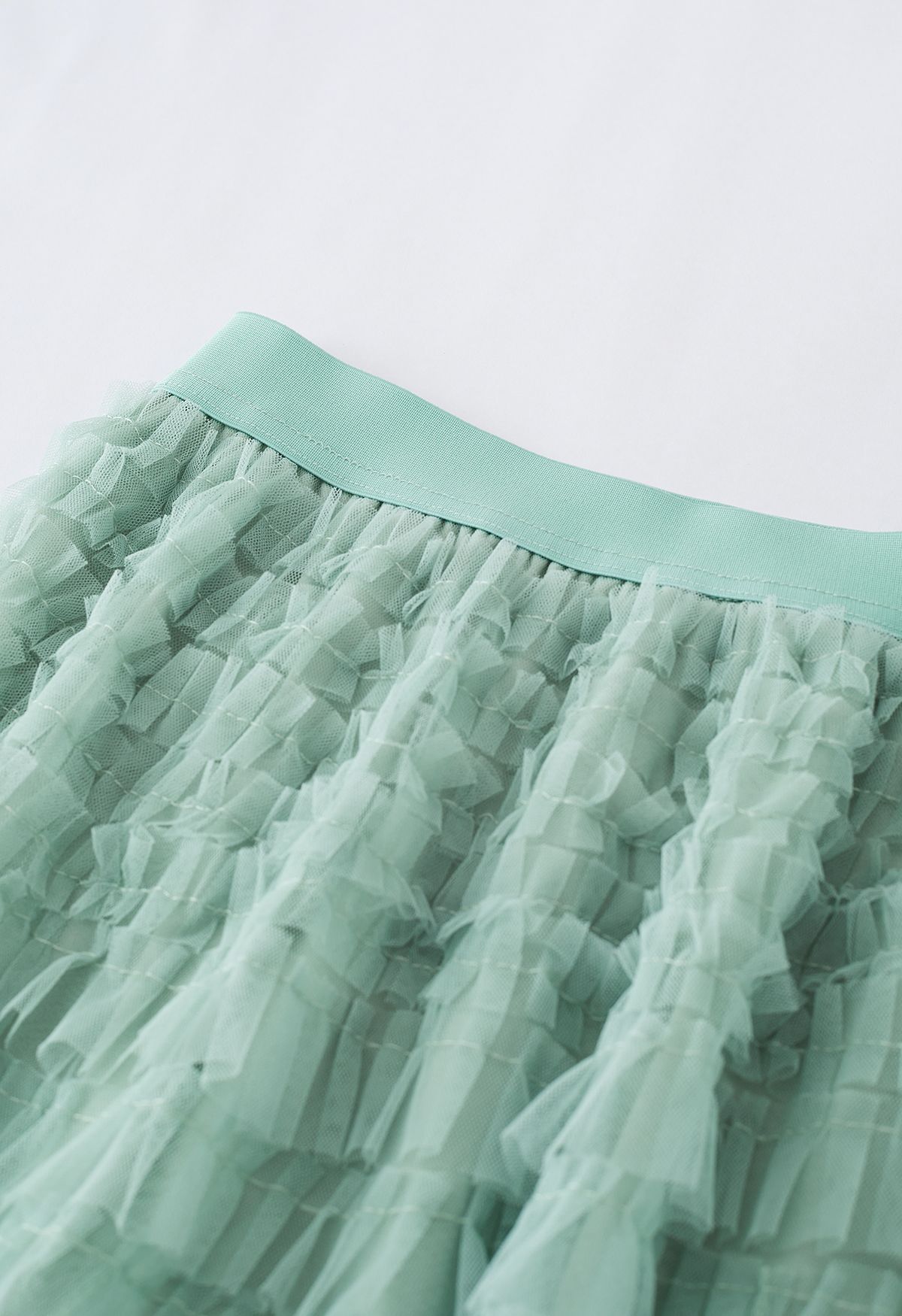 Swan Cloud Midi Skirt in Mint
