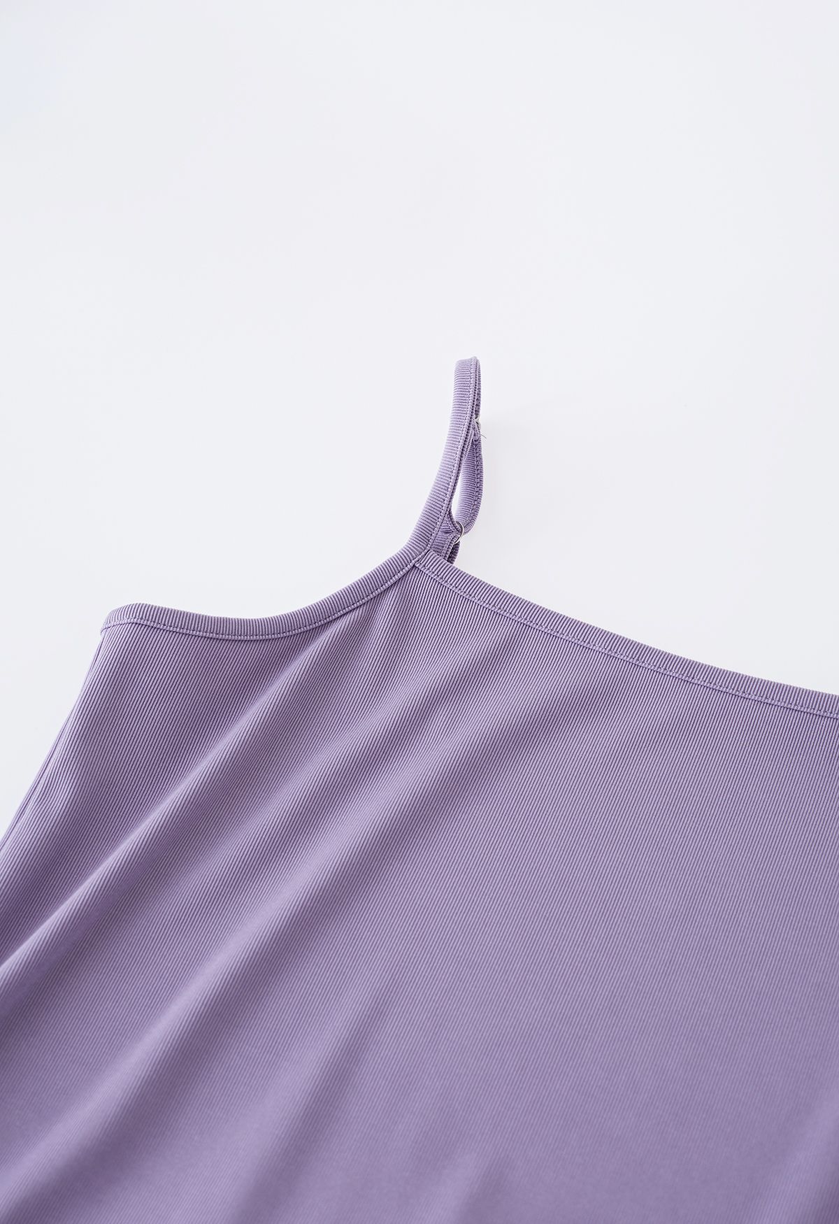 Robe caraco à ourlet à volants de couleur unie en lilas