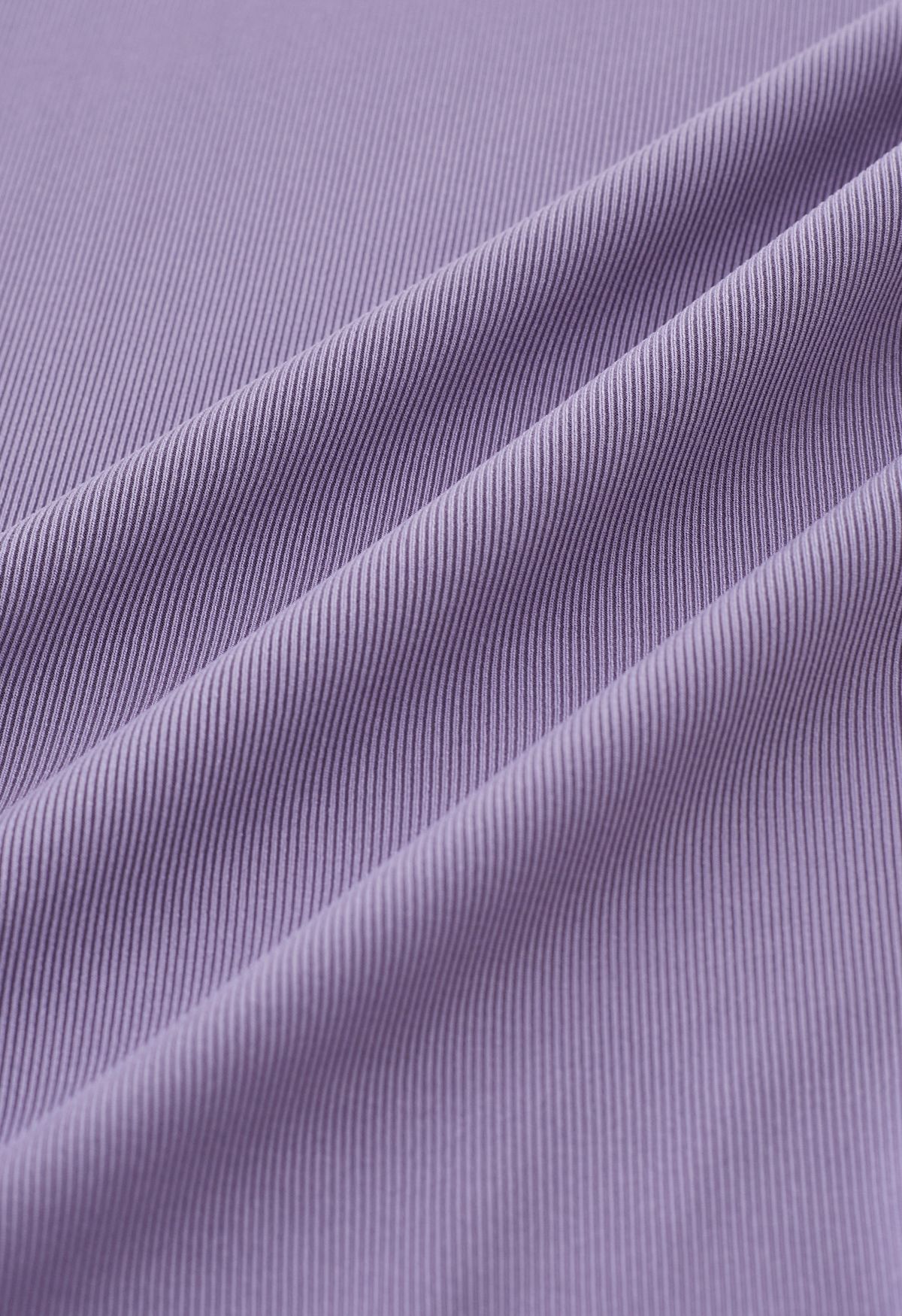 Robe caraco à ourlet à volants de couleur unie en lilas