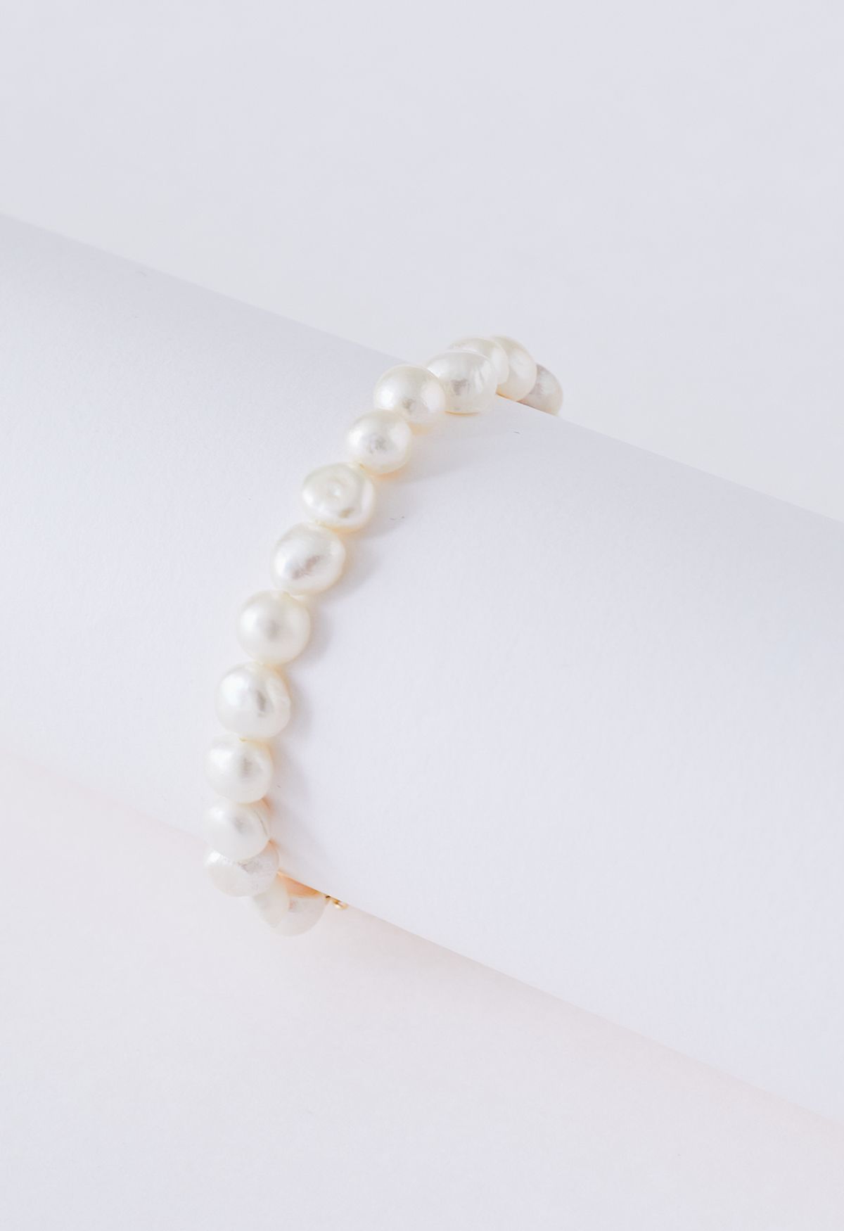 Bracelet de perles d'eau douce entièrement naturelles