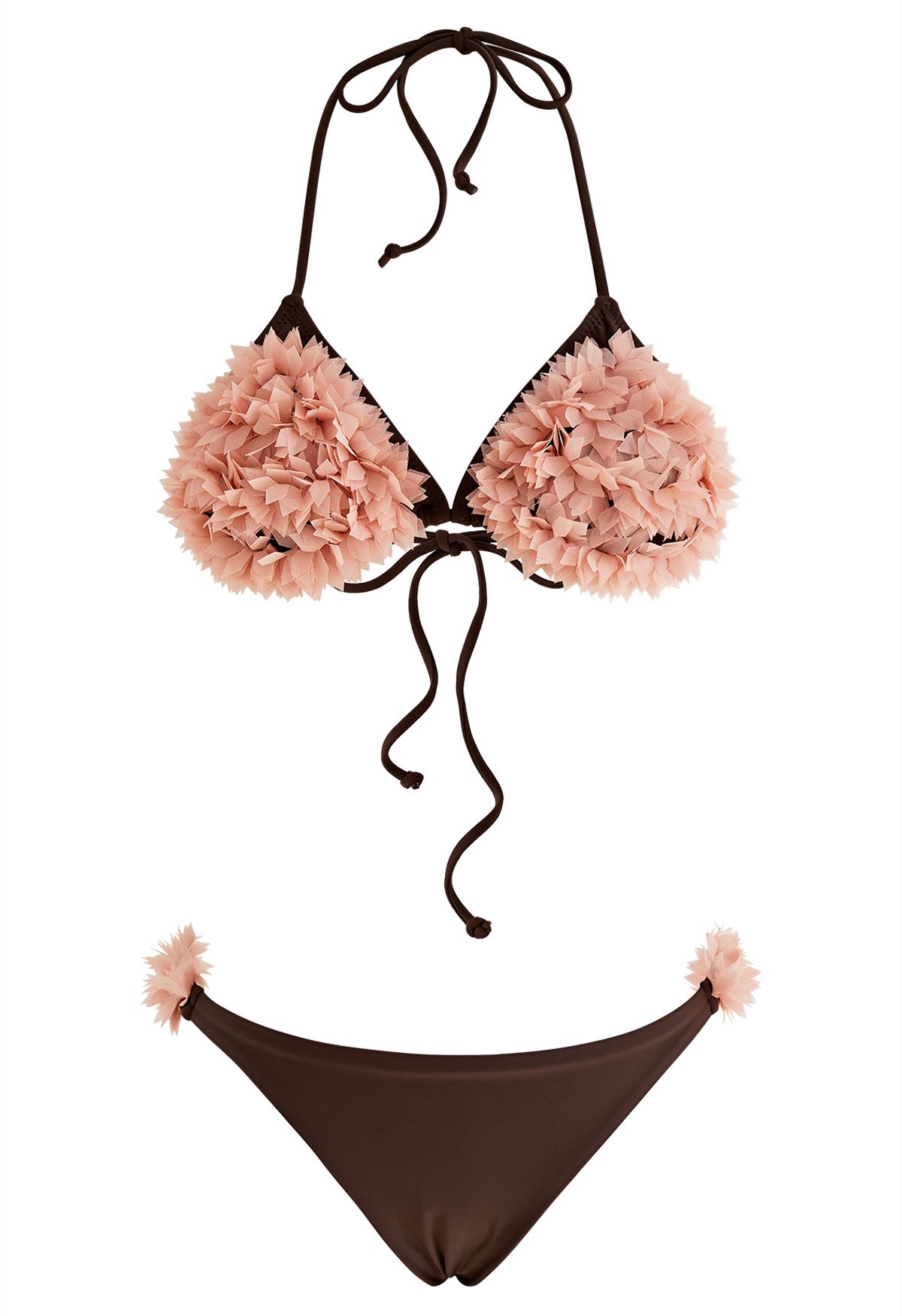 Ensemble de bikini licou fleur de corail 3D