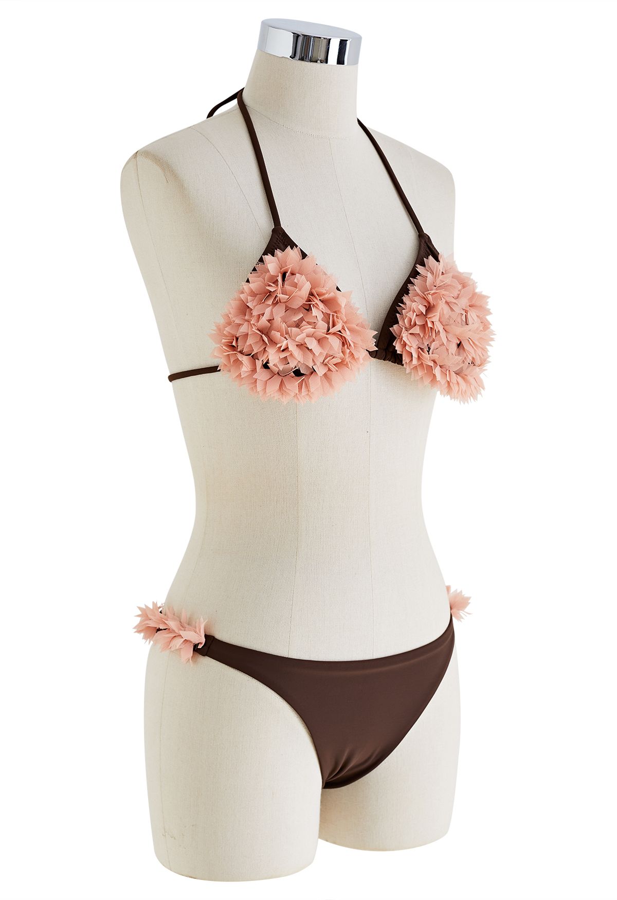 Ensemble de bikini licou fleur de corail 3D