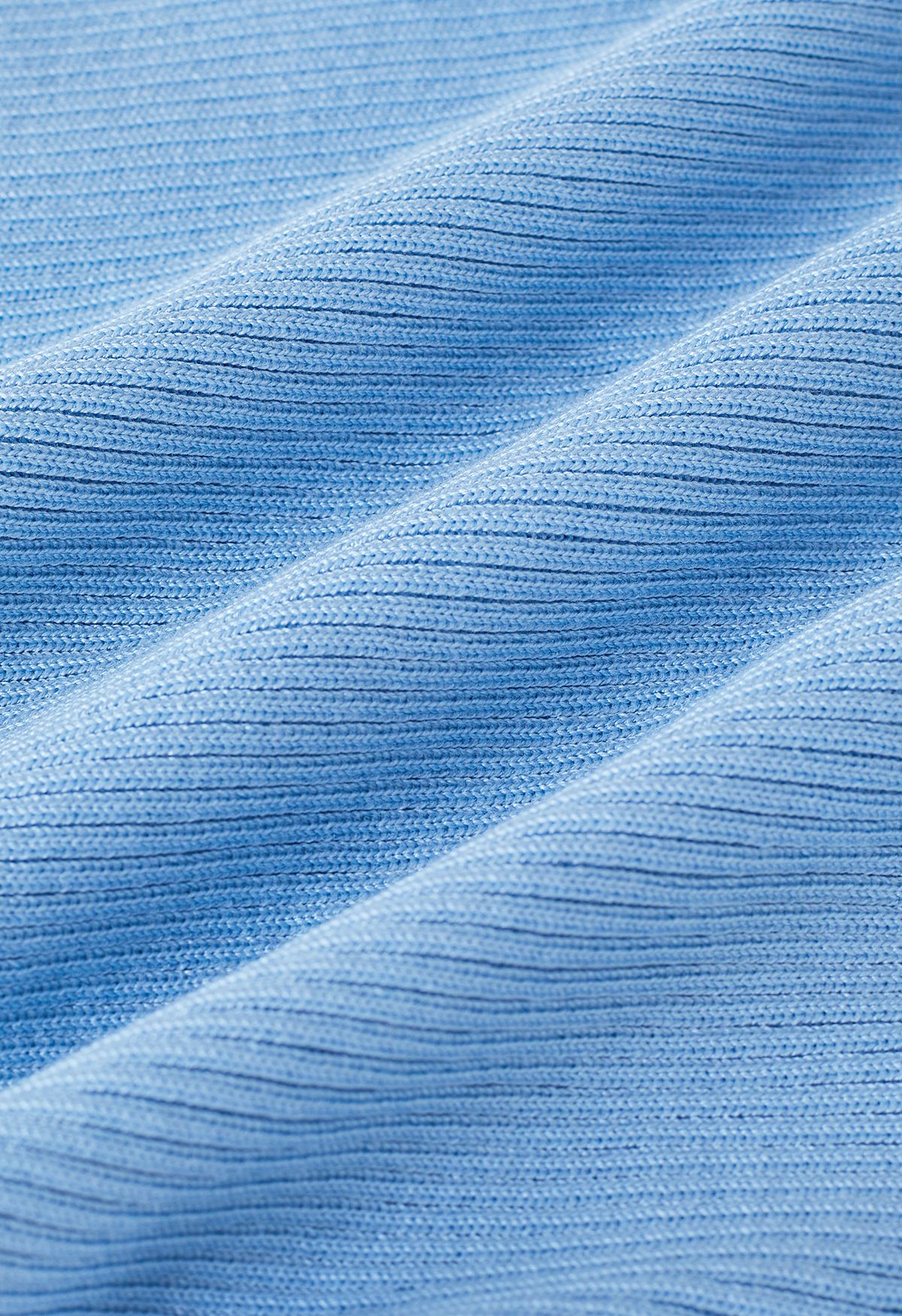 Débardeur en tricot à taille nouée en bleu
