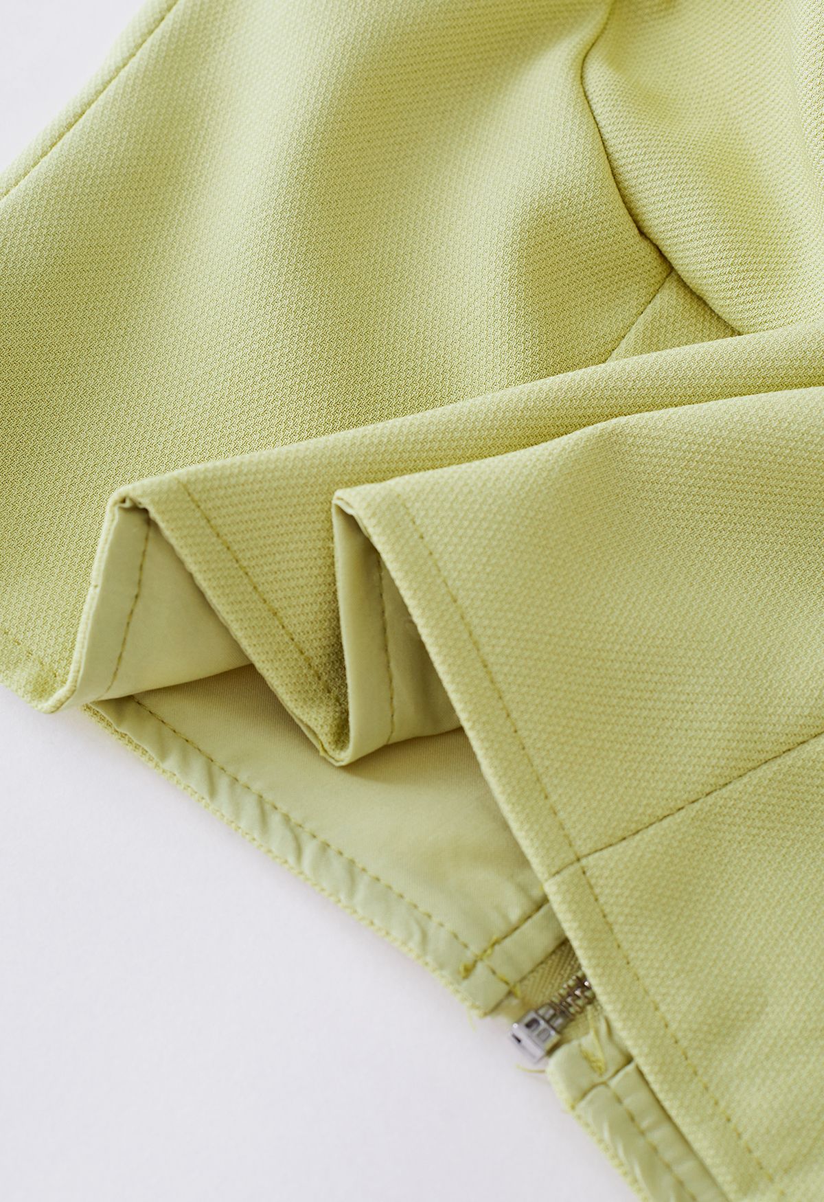 Crop top bustier à bretelles nouées en citron vert