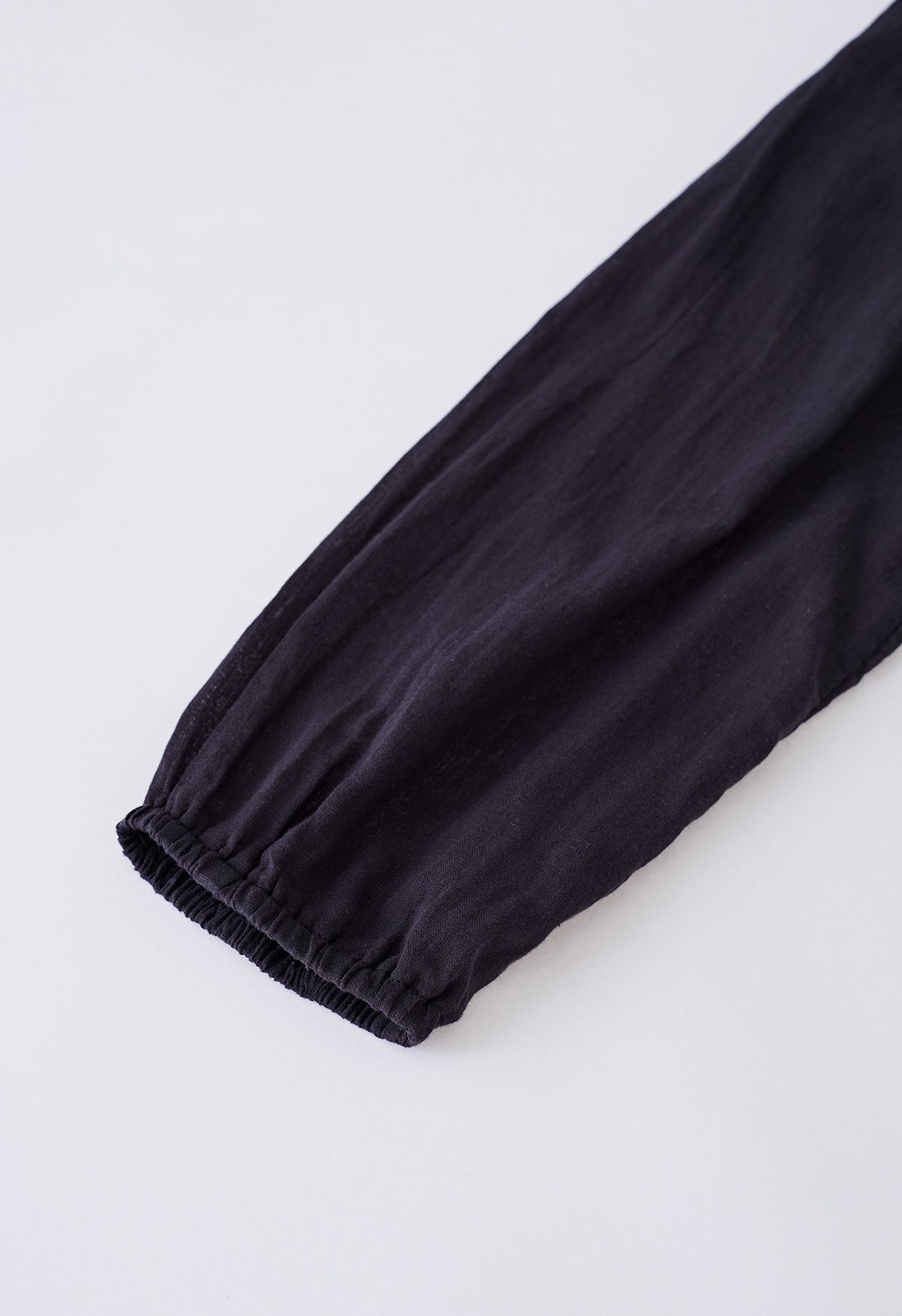 Tunique en coton souple et plongeante en noir