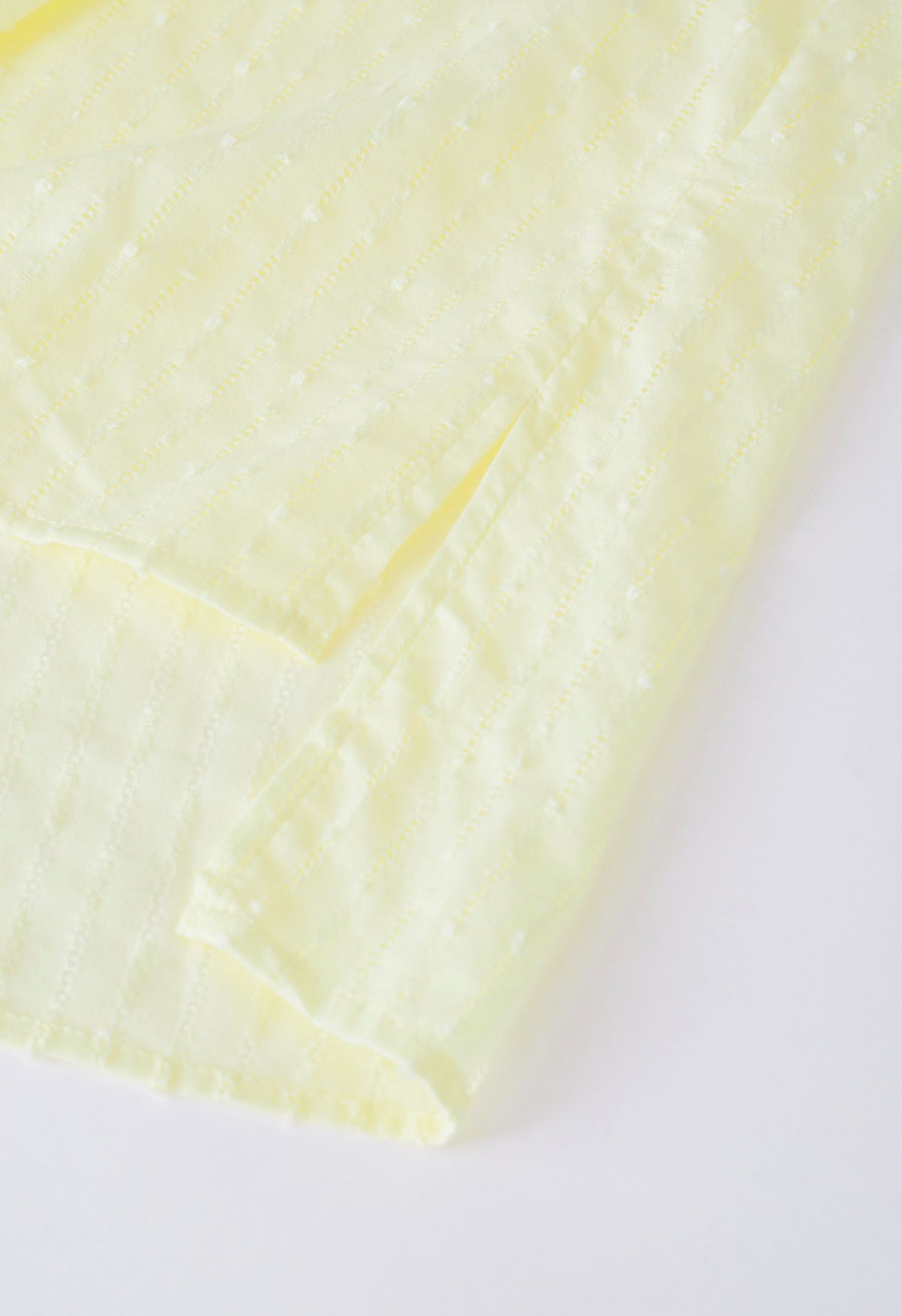 Ensemble chemise et short surdimensionnés à œillets décontractés en jaune
