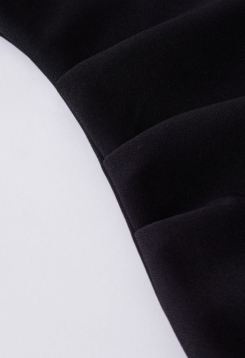 Robe moulante asymétrique à une épaule en noir