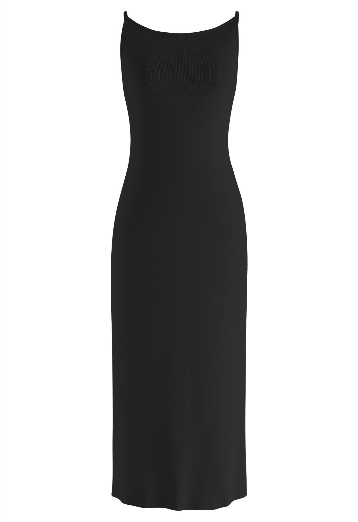 Ode to Simplicity Knit Cami Dress en Noir