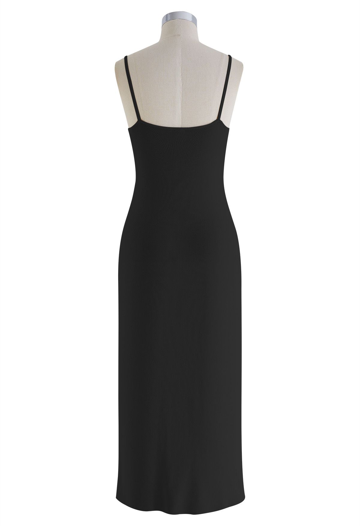 Ode to Simplicity Knit Cami Dress en Noir