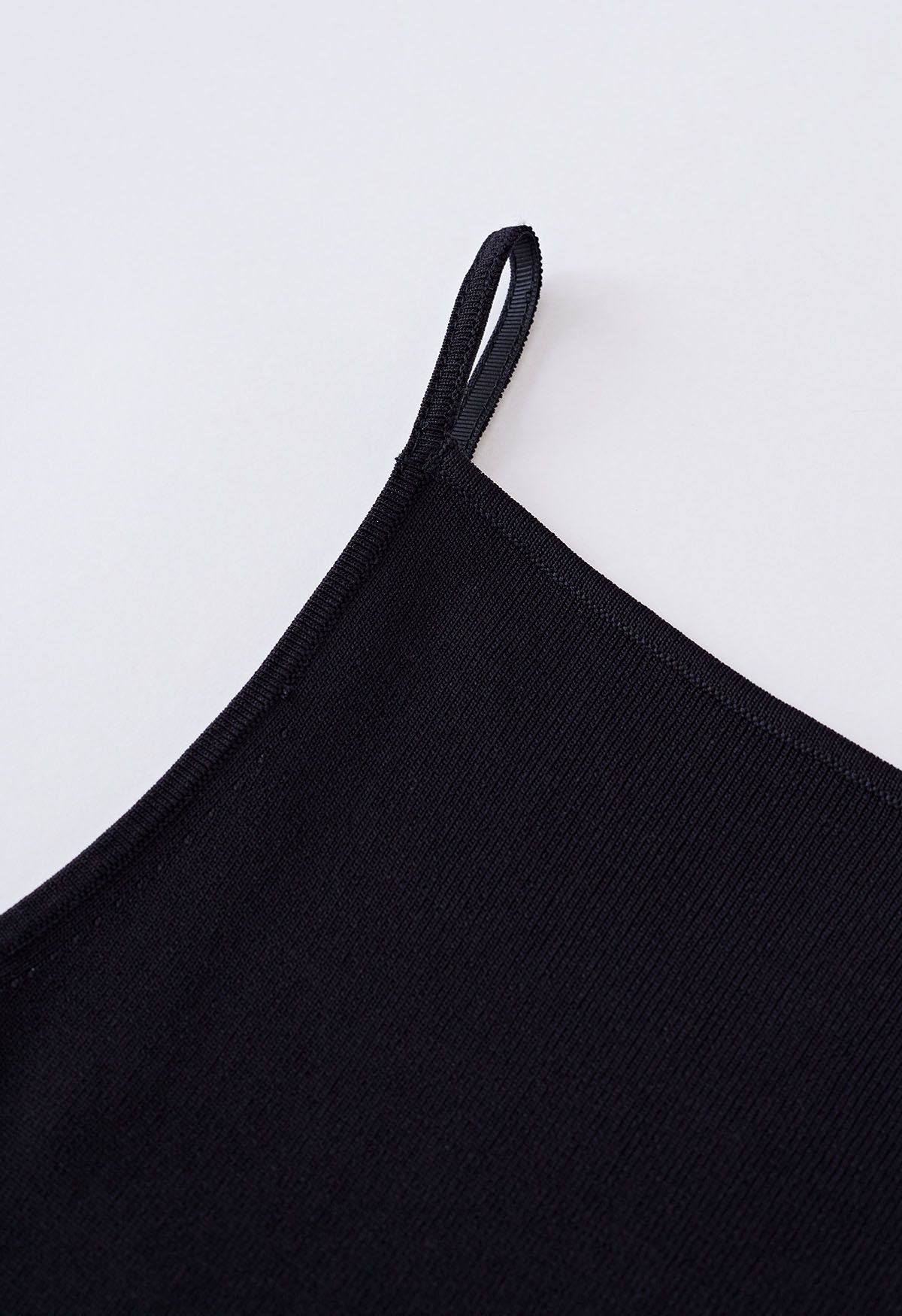 Ode to Simplicity Knit Cami Dress en Noir