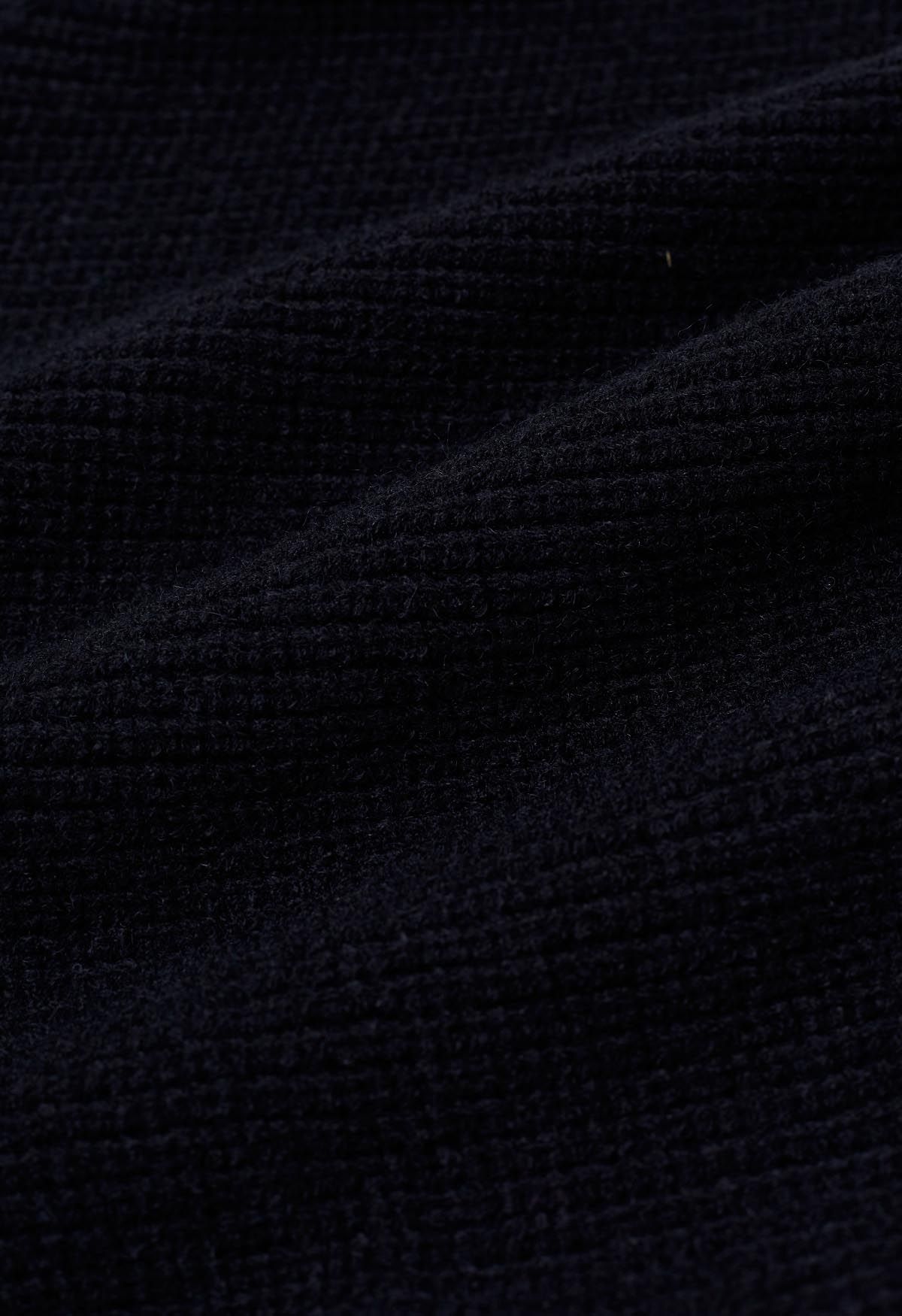 Pull en tricot à manches courtes et col montant en noir