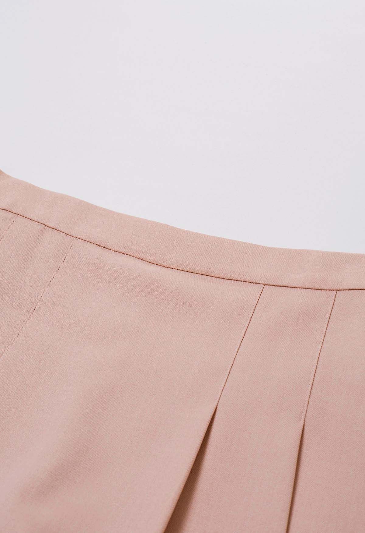 Mini-jupes plissées gracieuses en rose