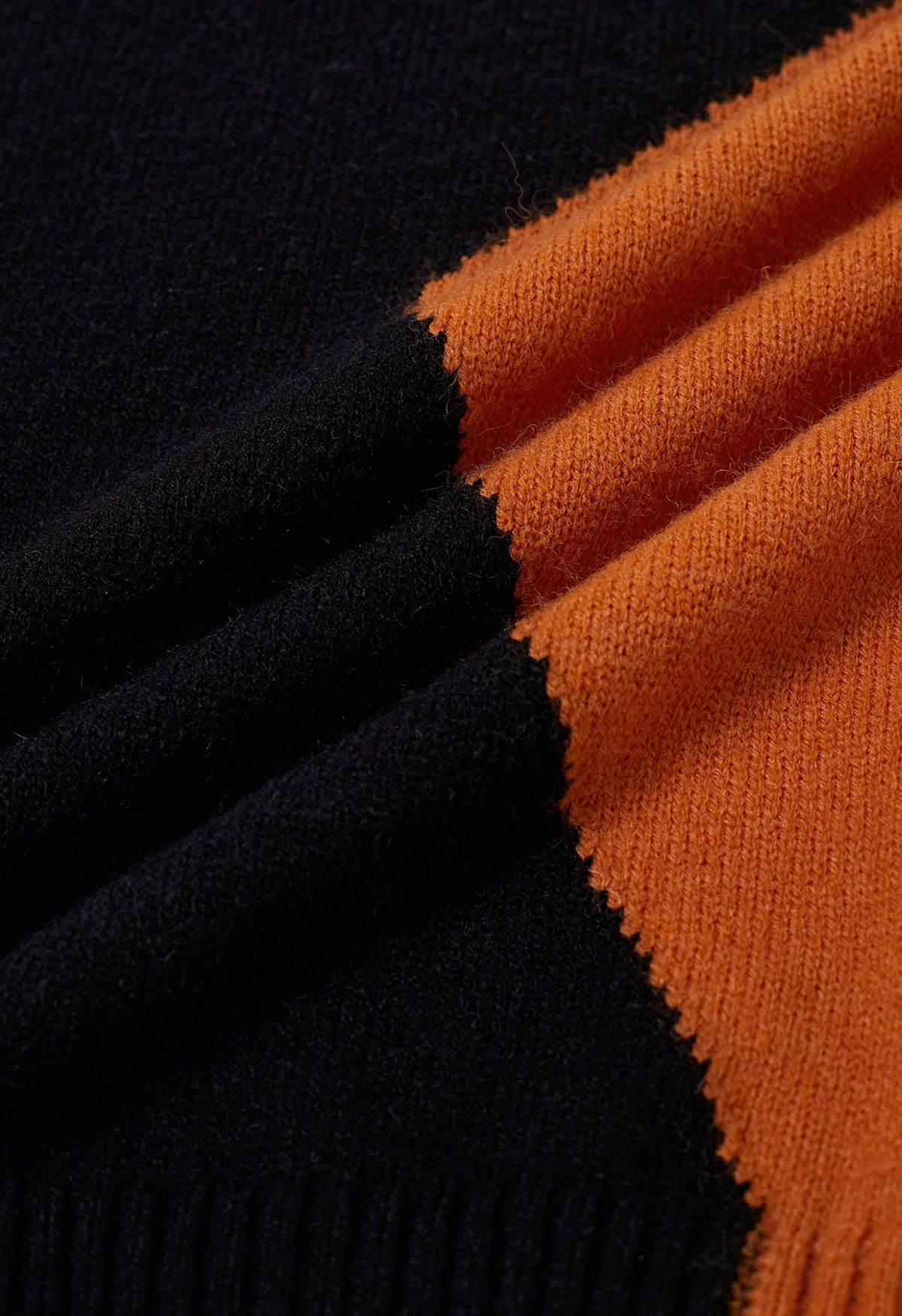 Pull en tricot à blocs de couleurs fantaisistes