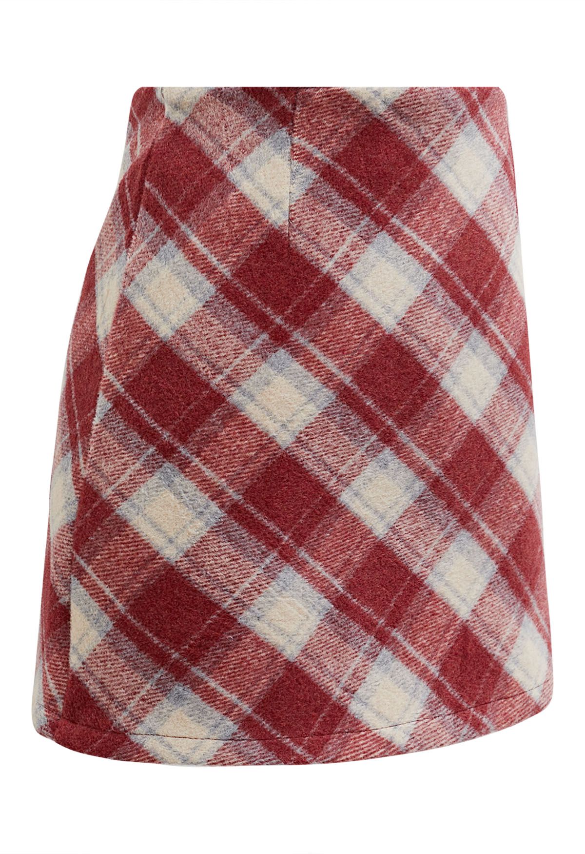 Mini-jupe Bud à motif écossais emblématique en rouge
