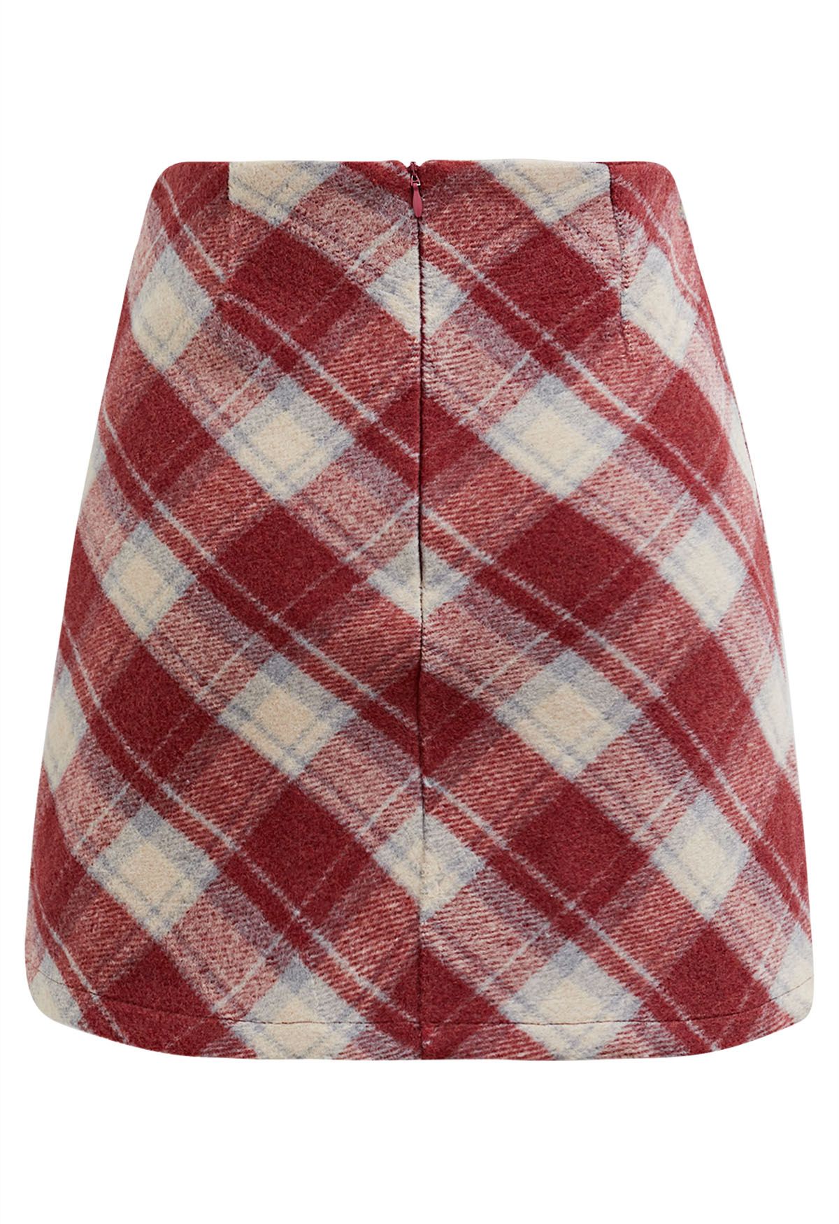 Mini-jupe Bud à motif écossais emblématique en rouge