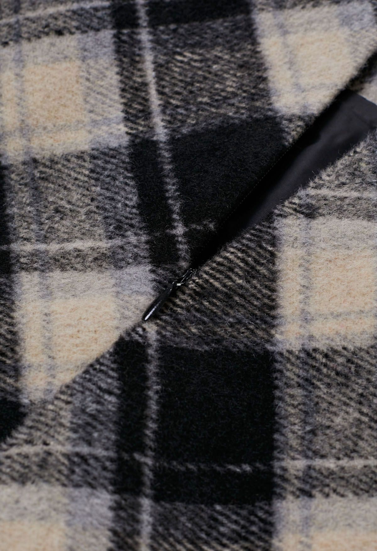 Mini-jupe Bud à motif écossais emblématique en noir