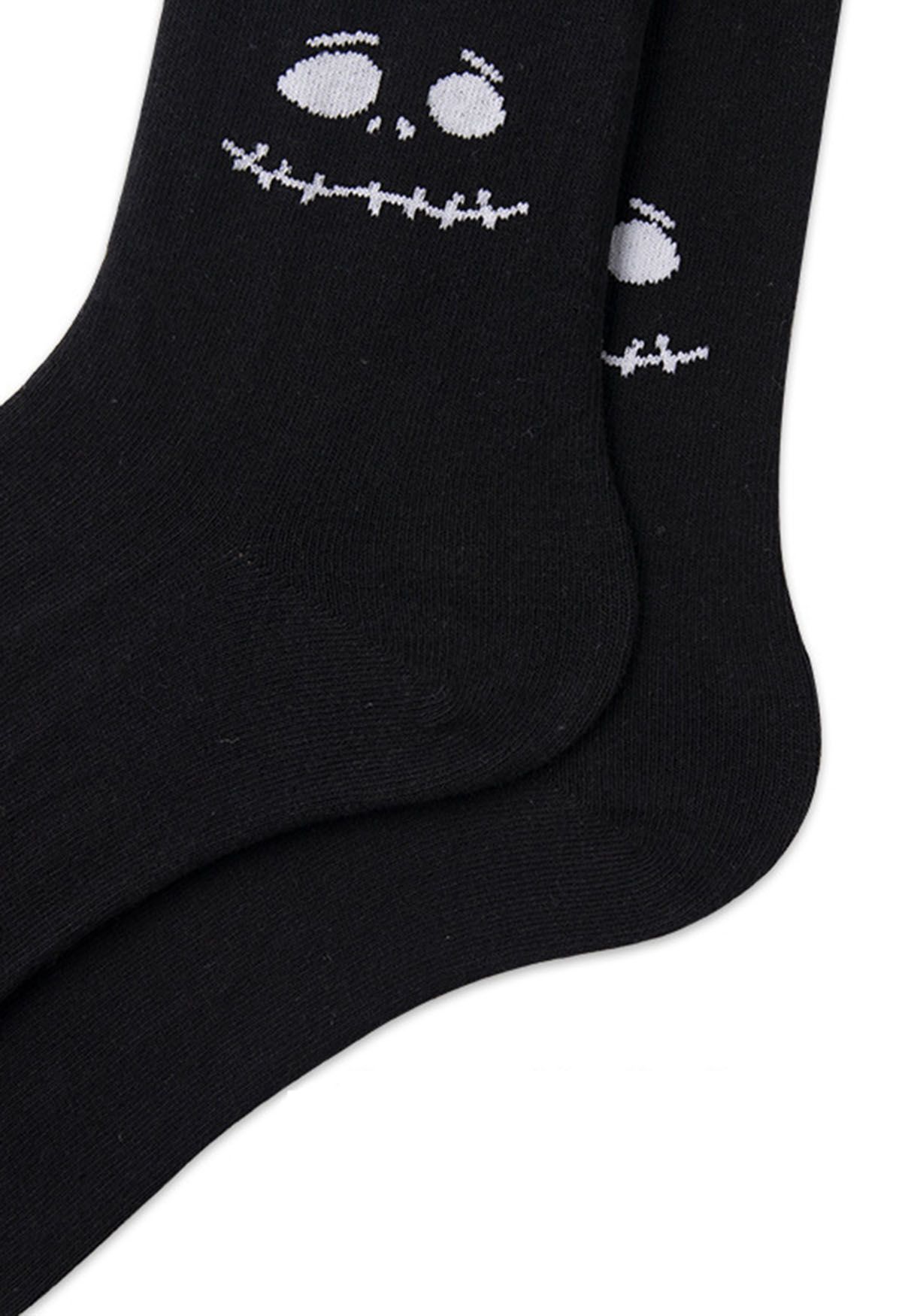 Chaussettes mi-mollet en jacquard Petit Diable