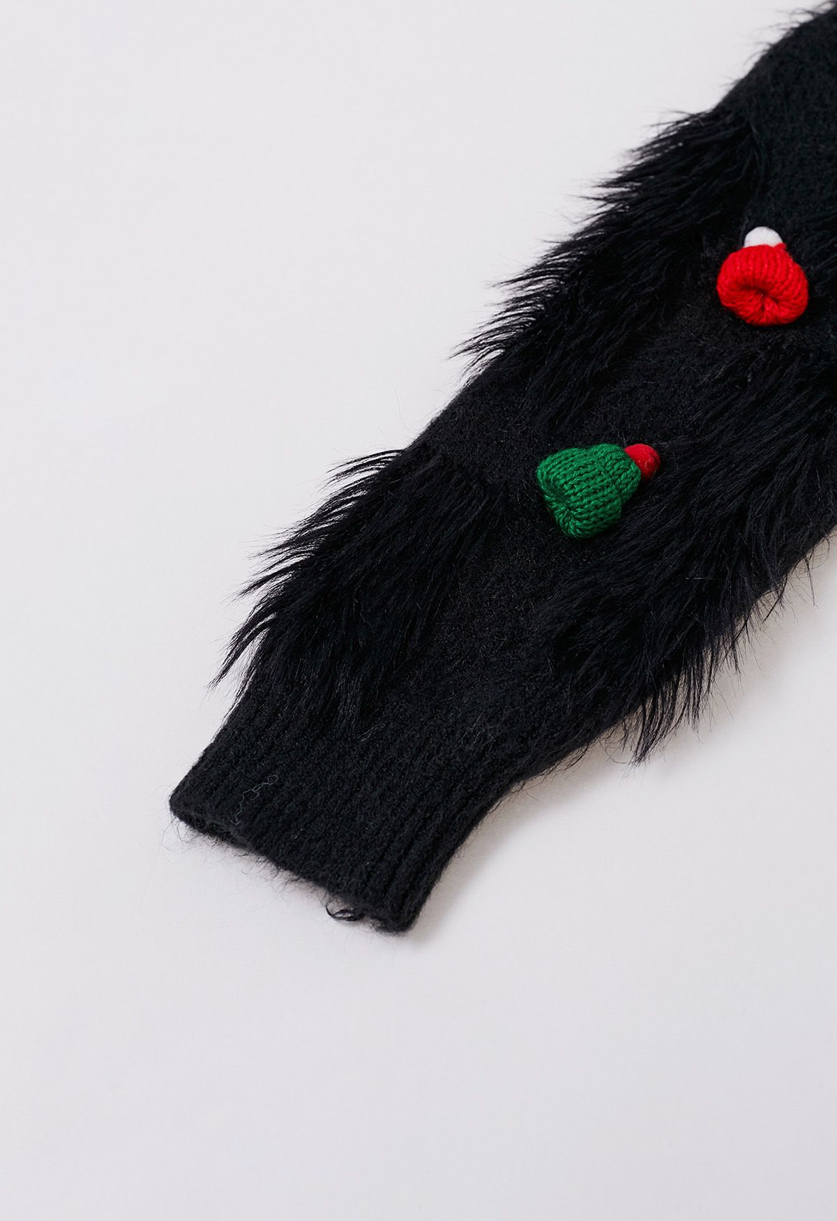 Cardigan en maille duveteuse Christmas Elements en noir