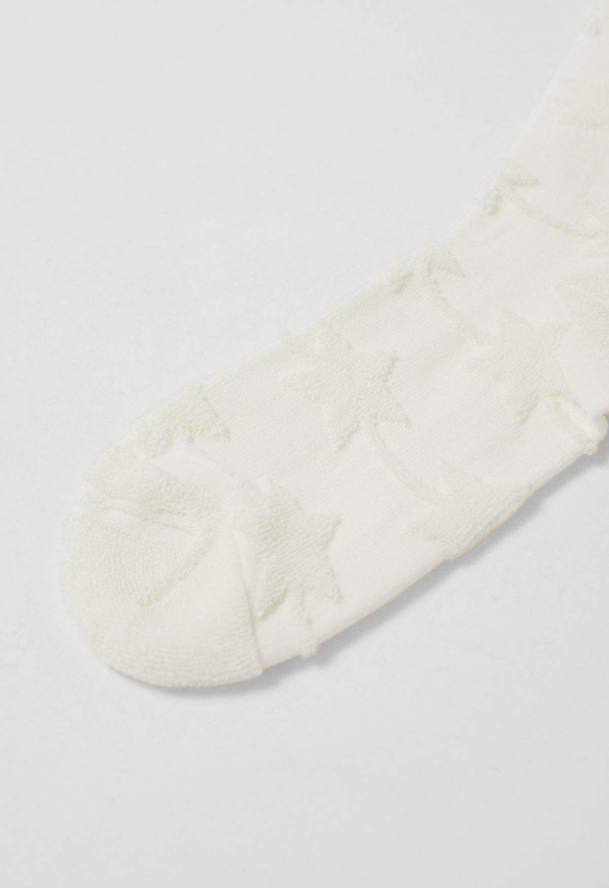 Chaussettes mi-mollet gaufrées Christmas Vibe en blanc