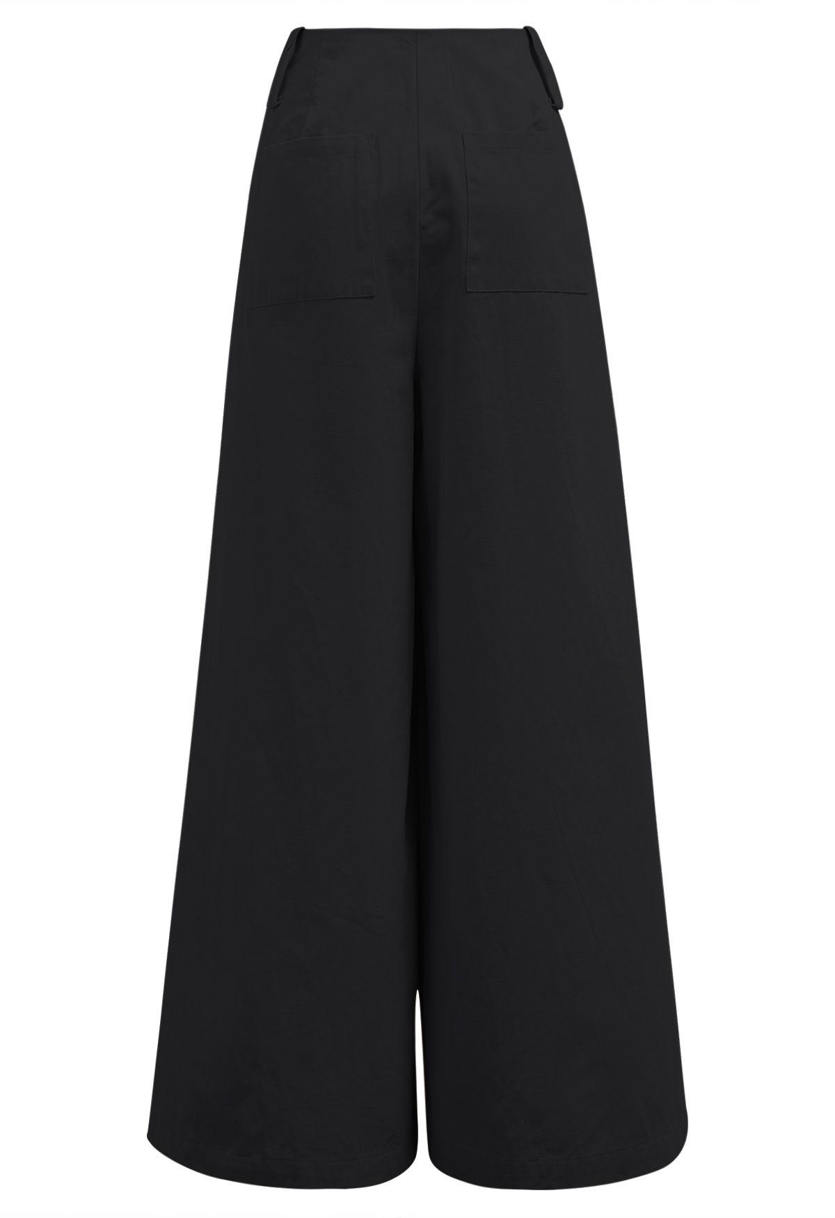 Pantalon large confortable en coton noir