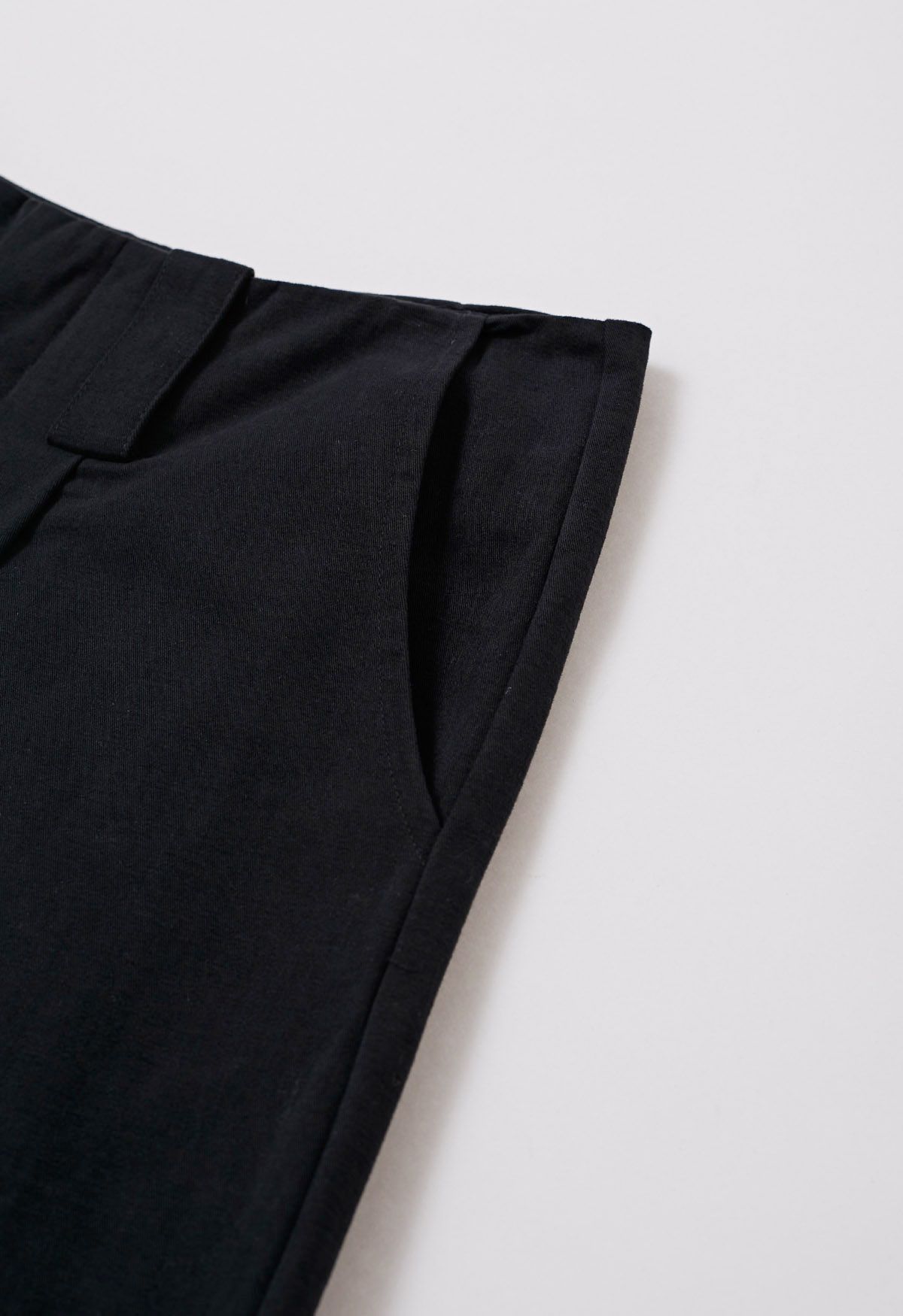 Pantalon large confortable en coton noir