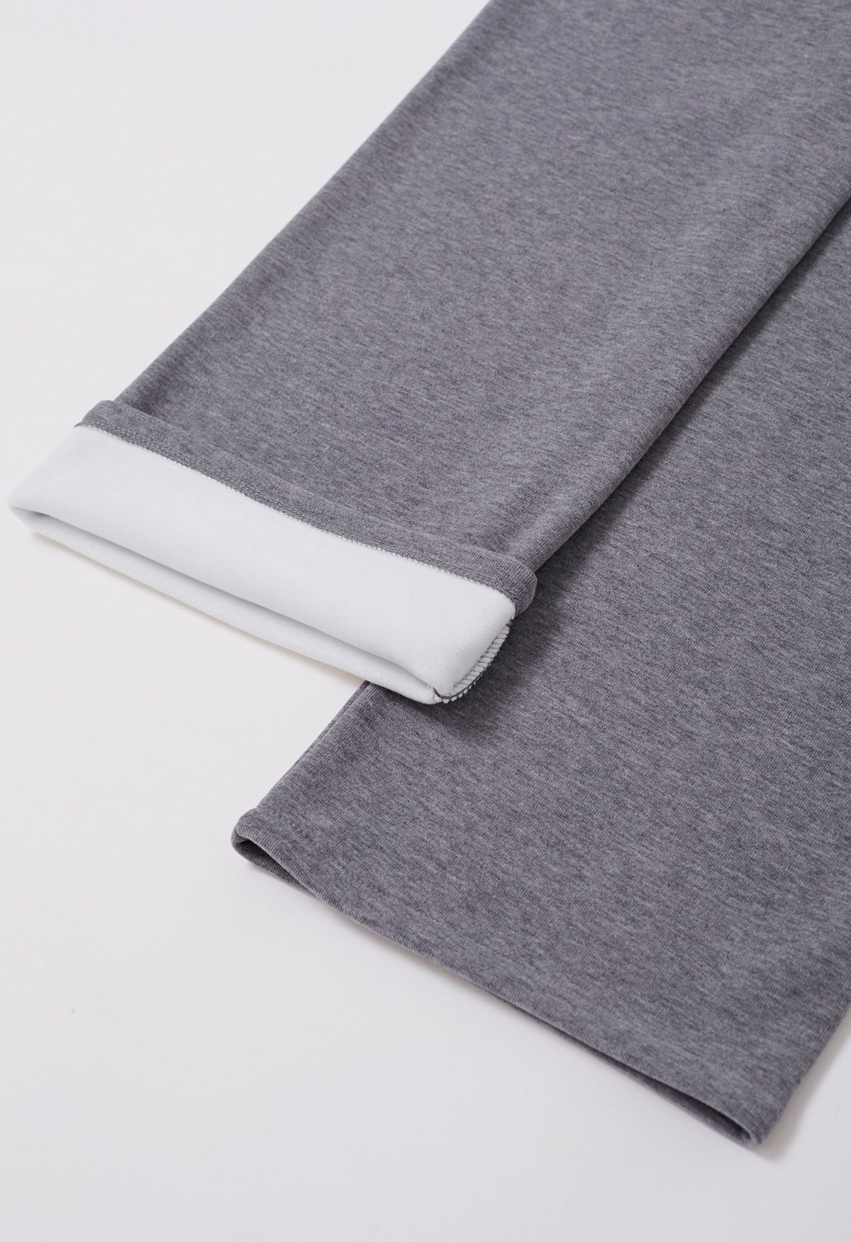 Pantalon de détente confortable à doublure en velours en gris
