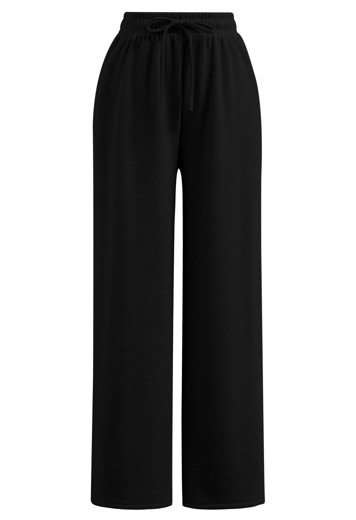 Pantalon de détente confortable à doublure en velours en noir