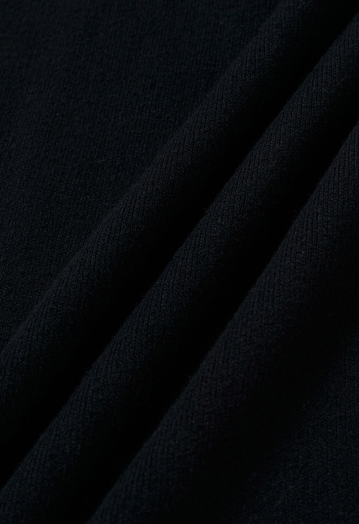 Jupe crayon en tricot ornée de perles à ourlet fendu en noir