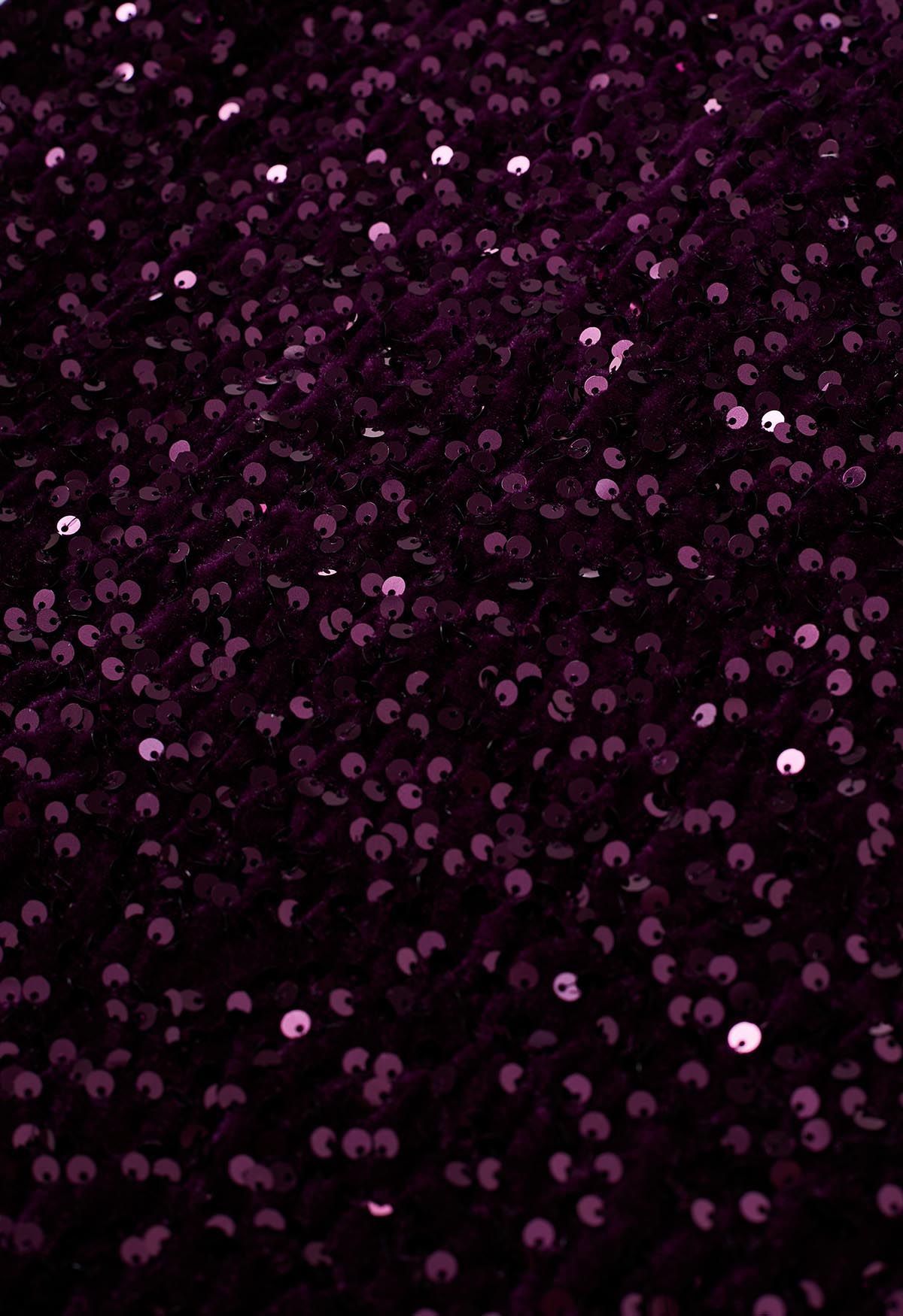 Dazzling Dream - Jupe longue en velours à sequins en violet
