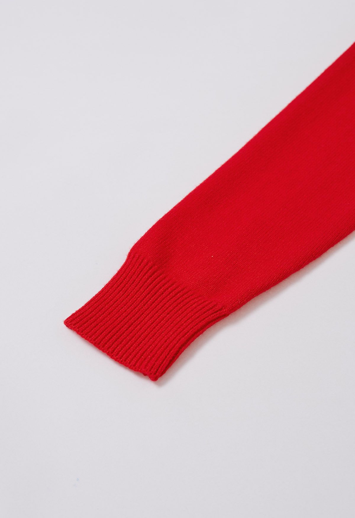 Pull en tricot à motif lèvres rouges en rouge