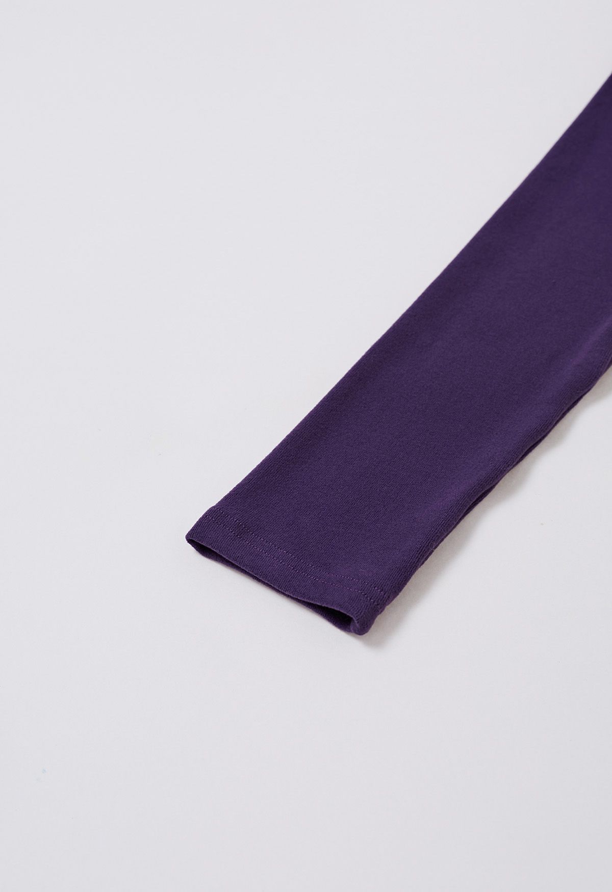 Haut portefeuille doux de couleur unie en violet