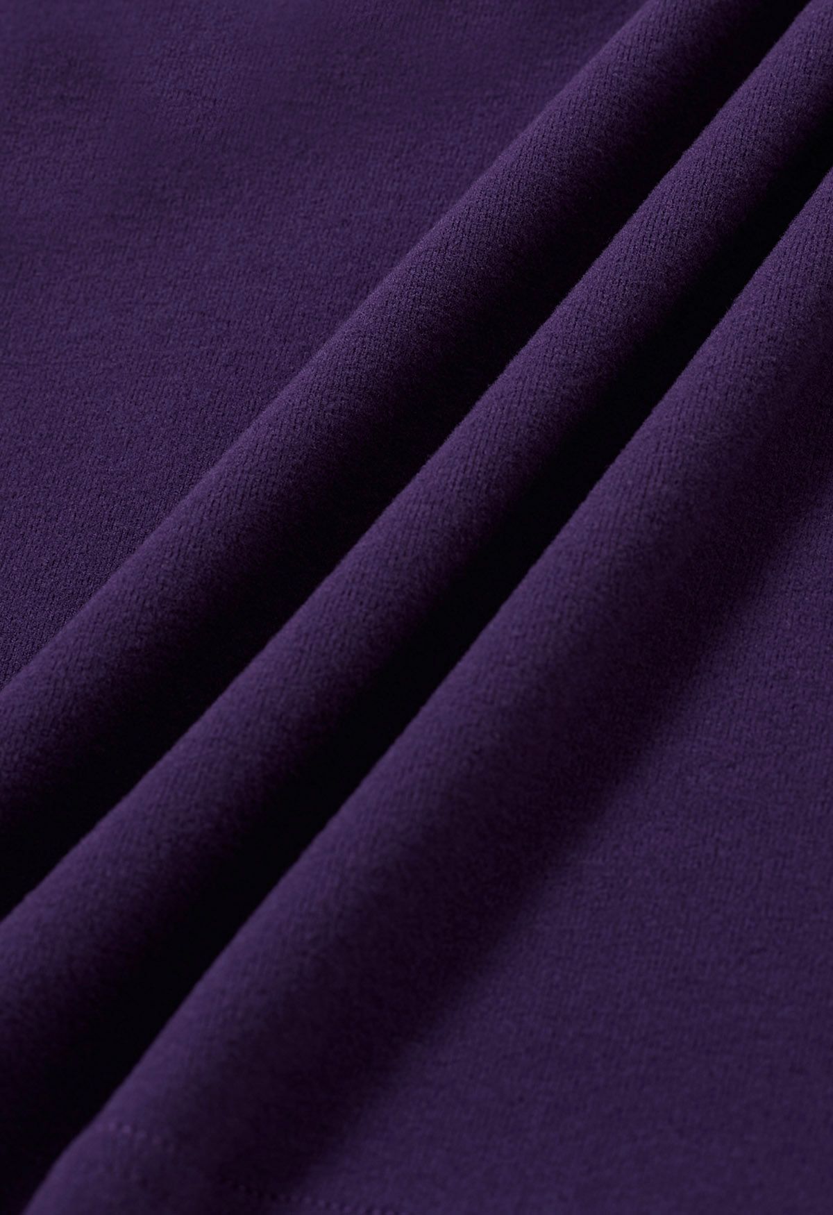Haut portefeuille doux de couleur unie en violet