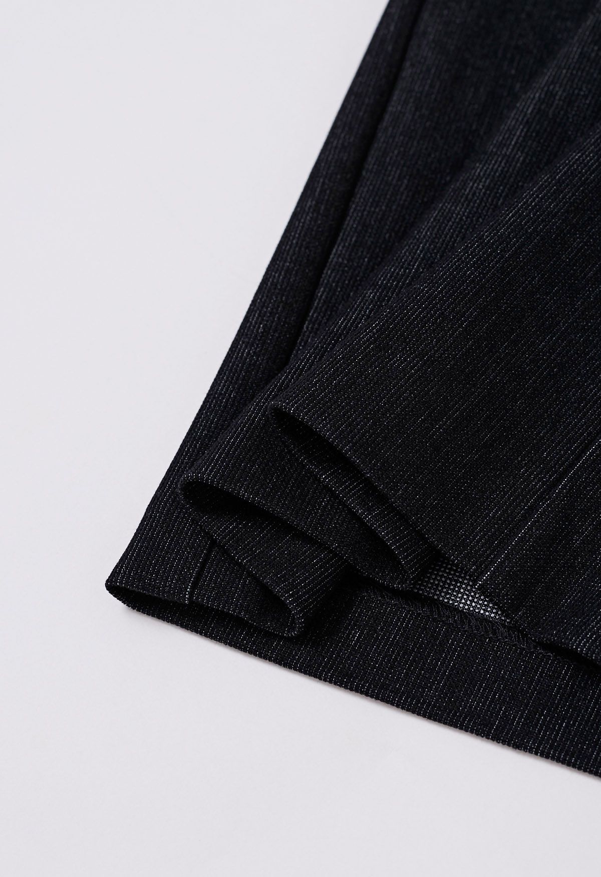 Pantalon large plissé confort sur mesure en noir