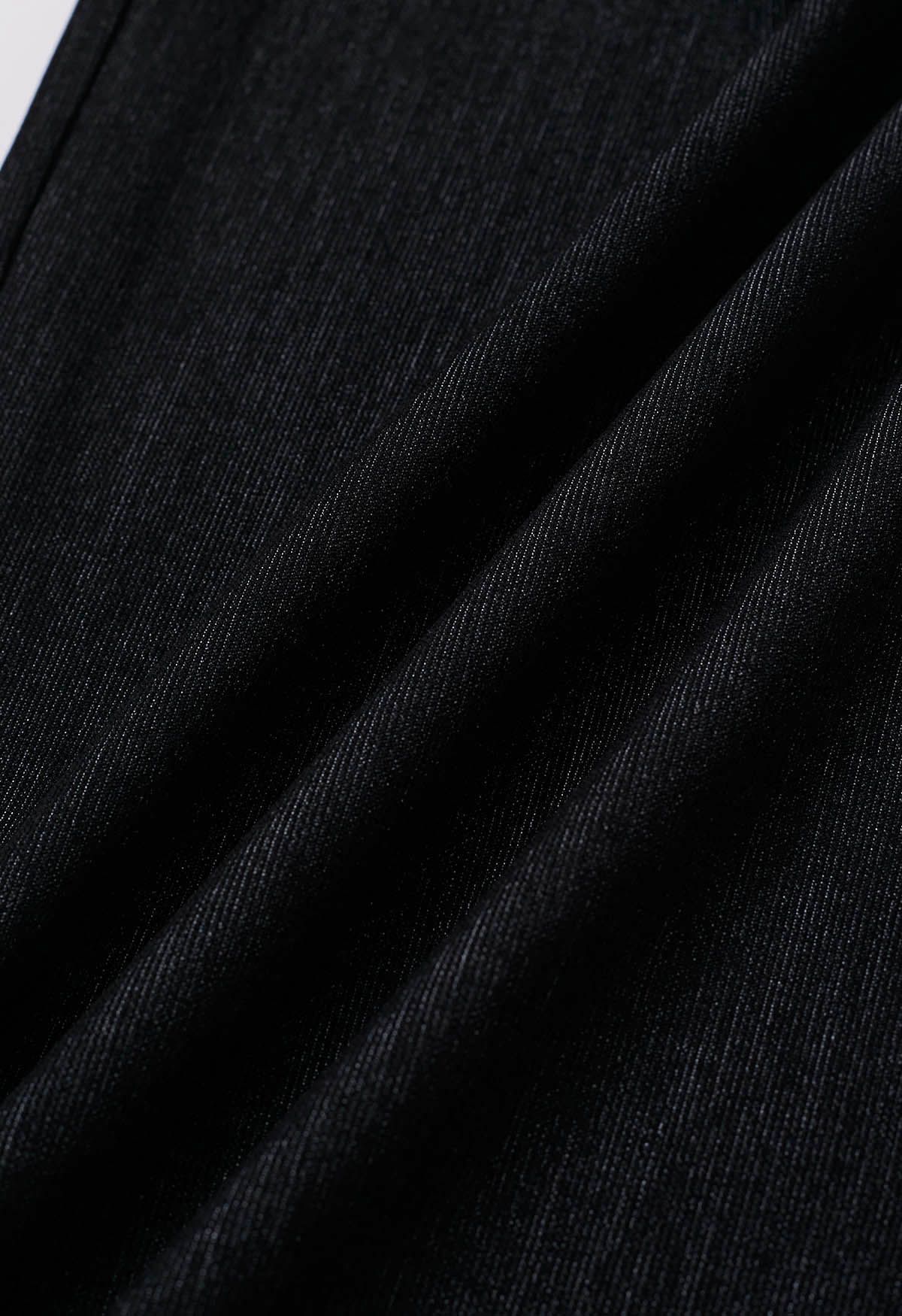 Pantalon large plissé confort sur mesure en noir