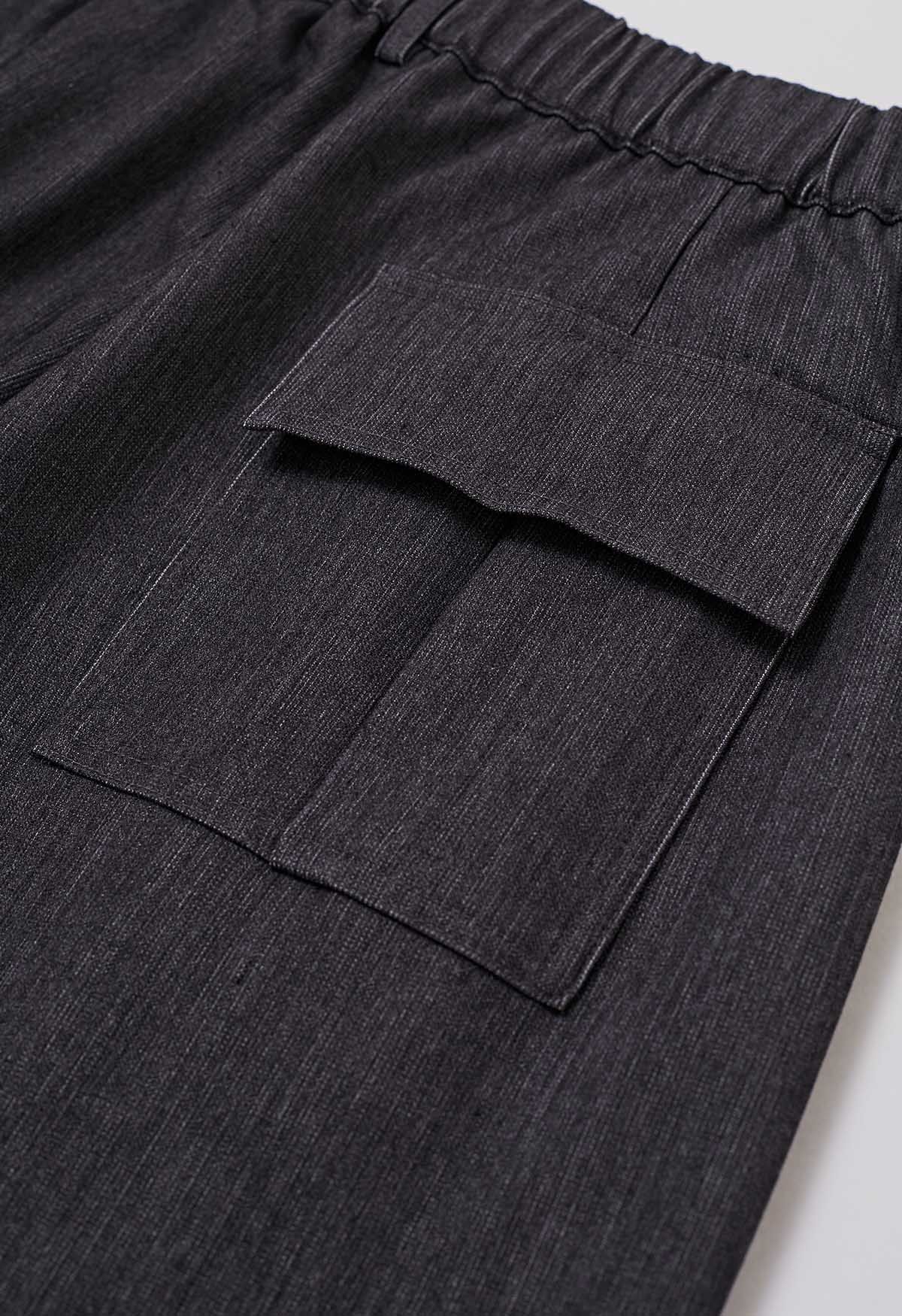 Pantalon large plissé Tailored Comfort en gris