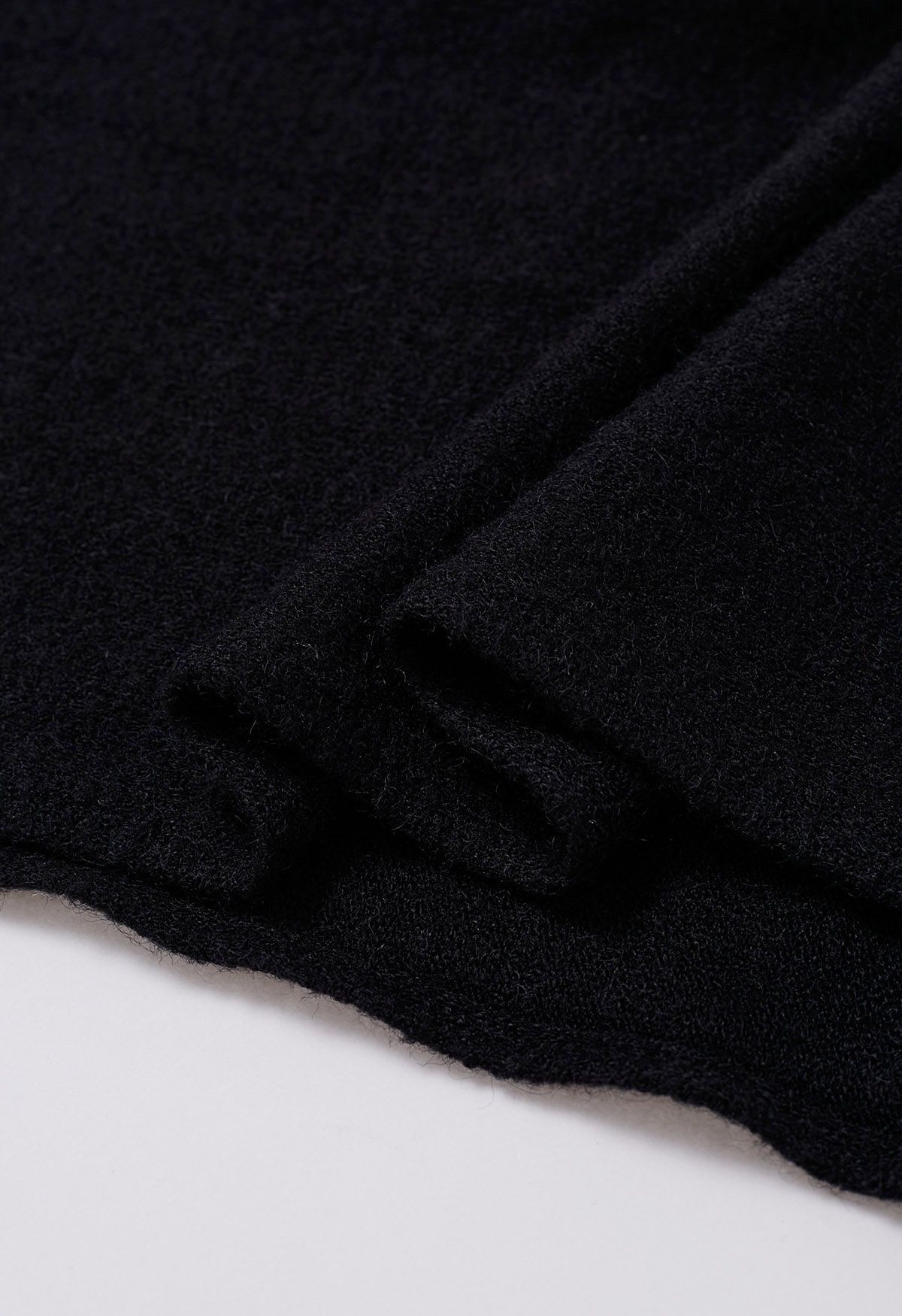 Robe Twinset en tricot côtelé à encolure perlée en noir
